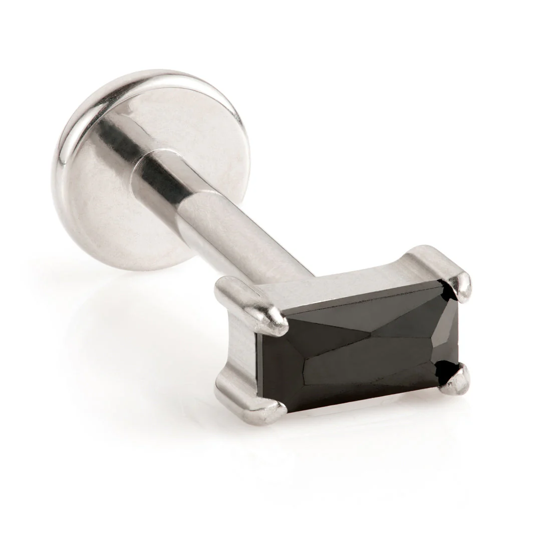 Ti Internal Labret with Mini Baguette Gem Attachment - Image 6