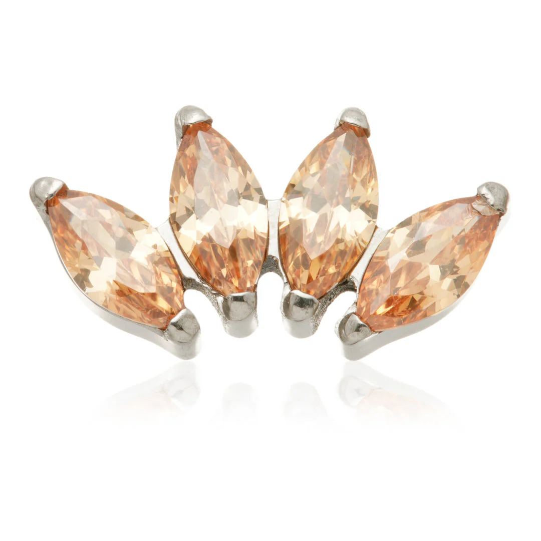 Ti Internal Marquise Gem Cluster Attachment - Crystal - Image 2
