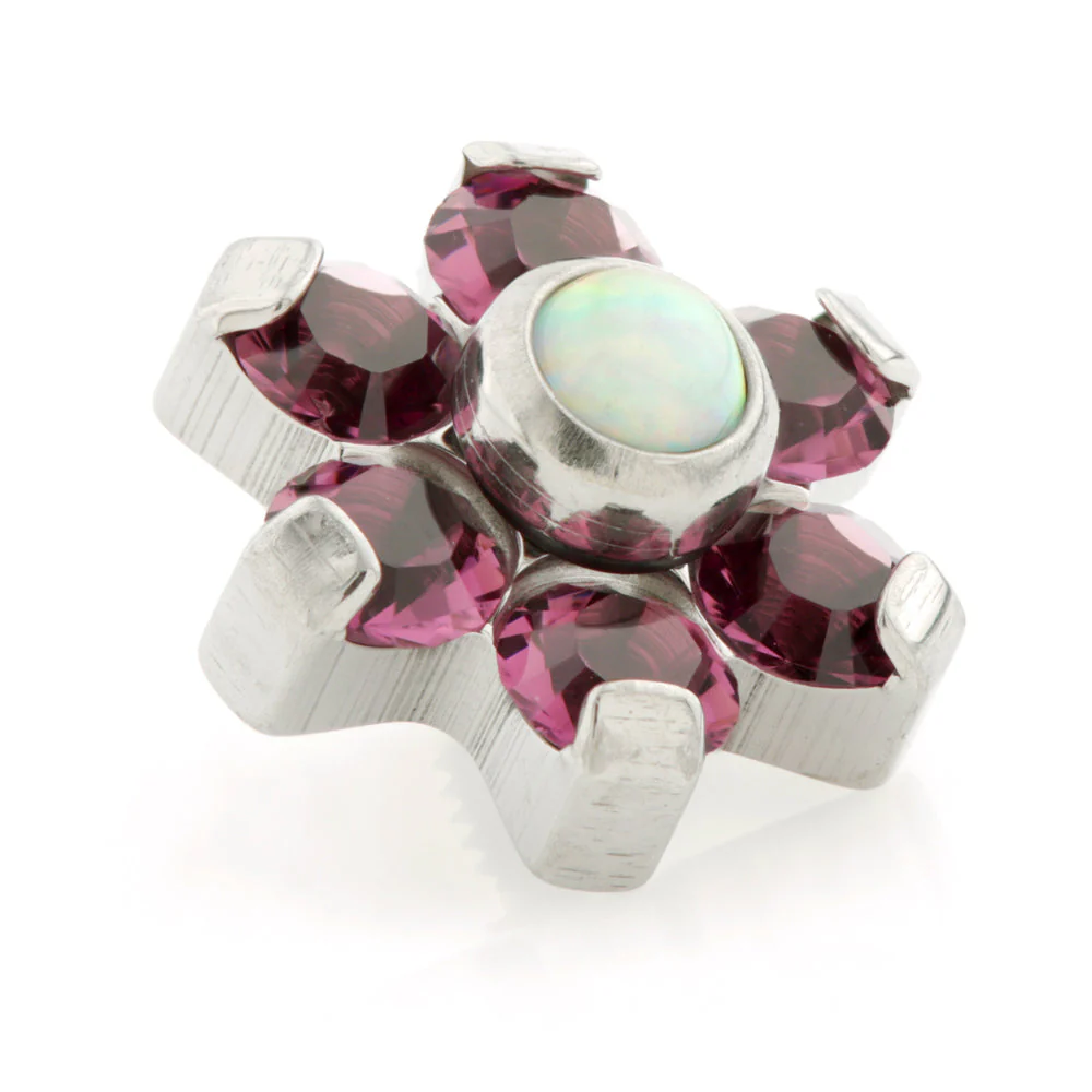Ti Internal Opal and Gem Micro Flower Attachment (6 petals) - Image 3