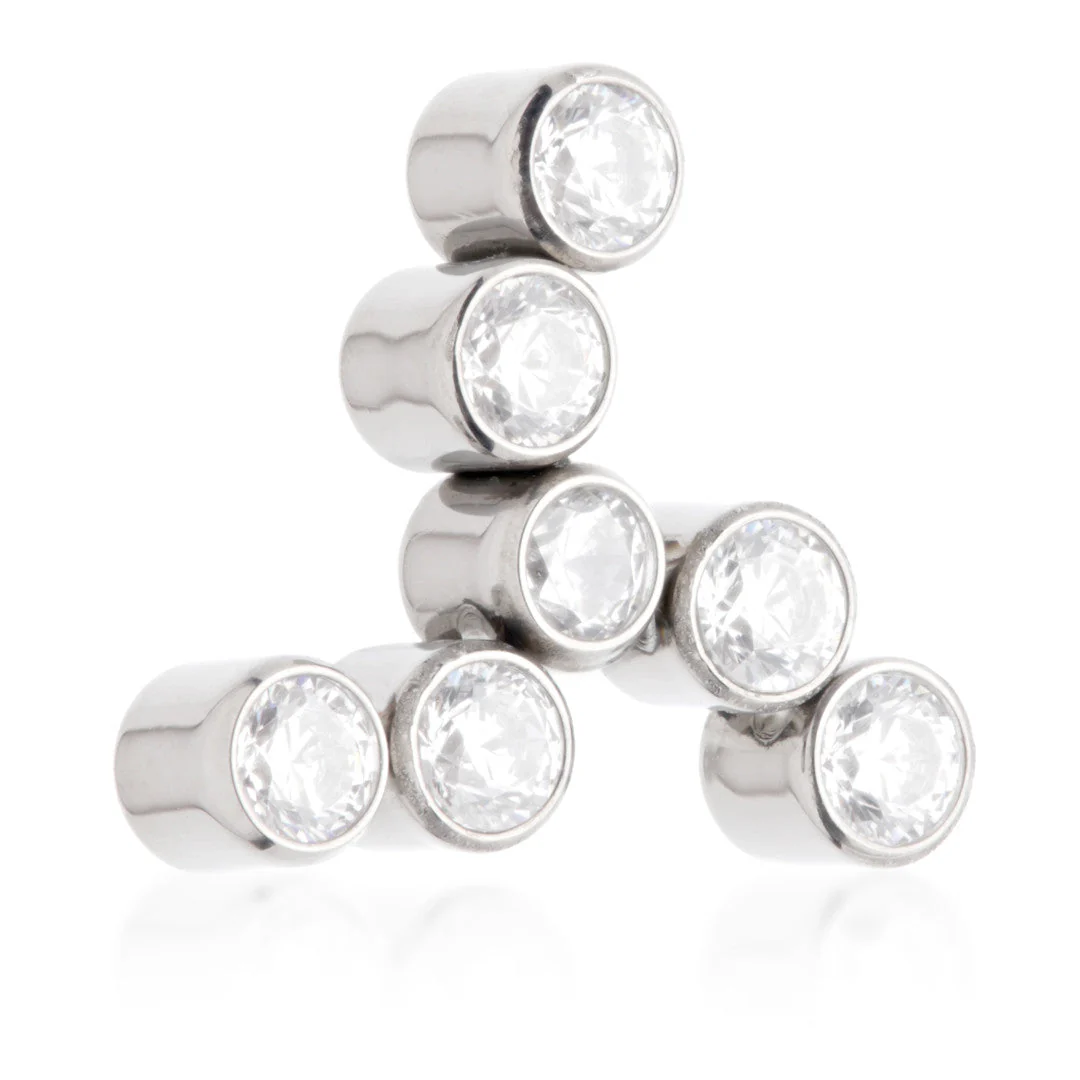 Ti Internal Windmill Shaped Jewelled Bezel Set Attachment (1.2mm)