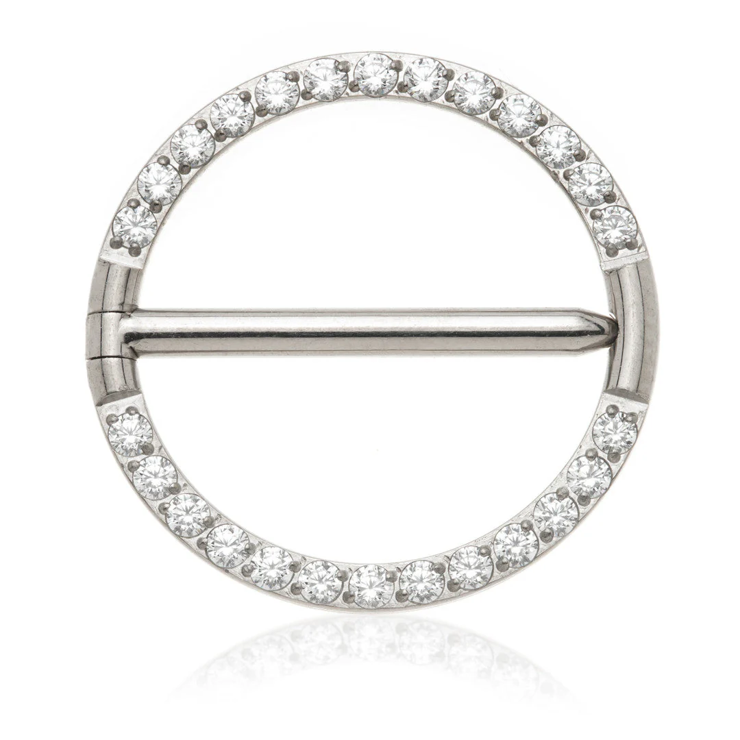 Ti Jewelled Central Hinge Nipple Clicker-1.6-14