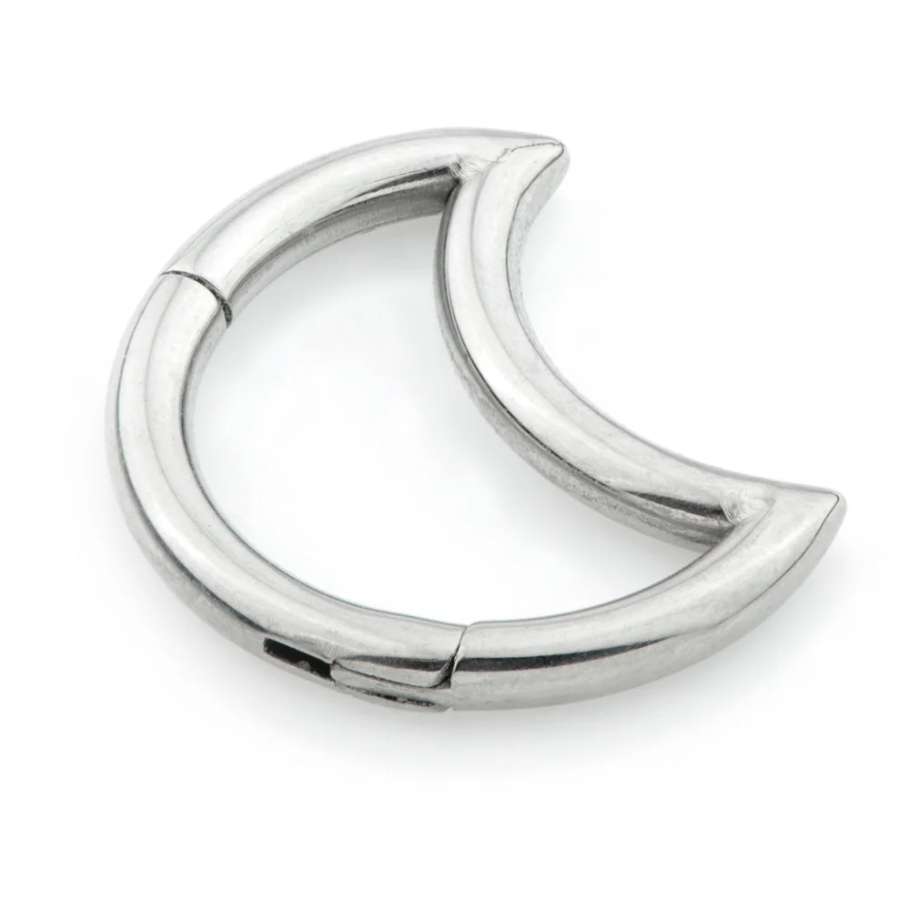 Ti Moon Shaped Titanium Hinge Ring
