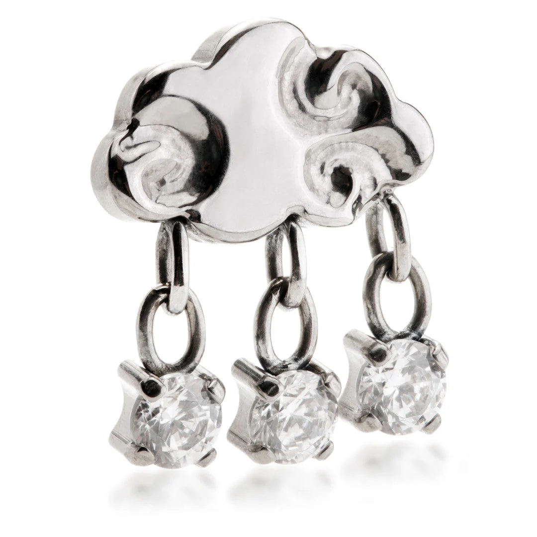 Ti Threadless Cloud Attachment with Hanging Gems