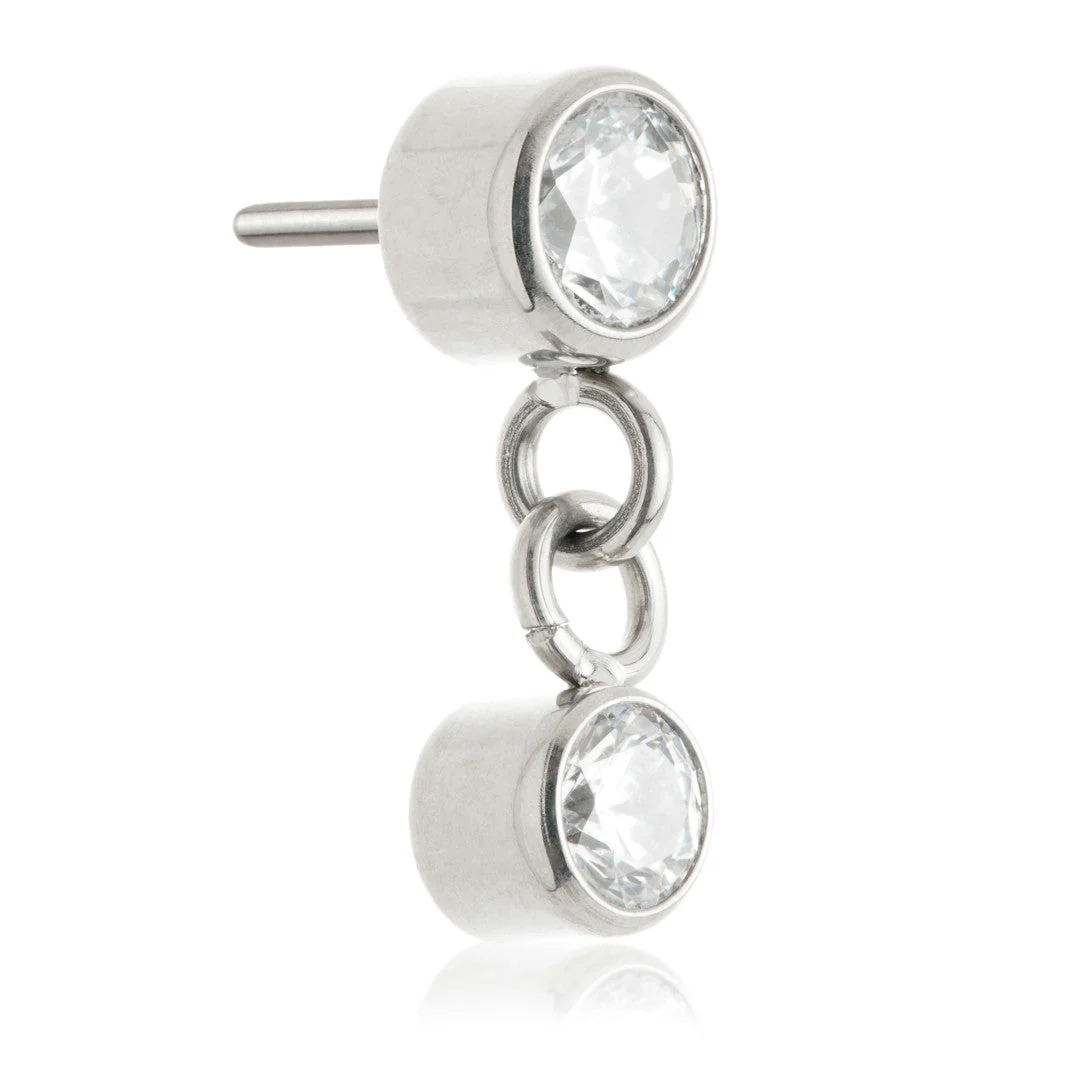 Ti Threadless Double Round Gem Attachment