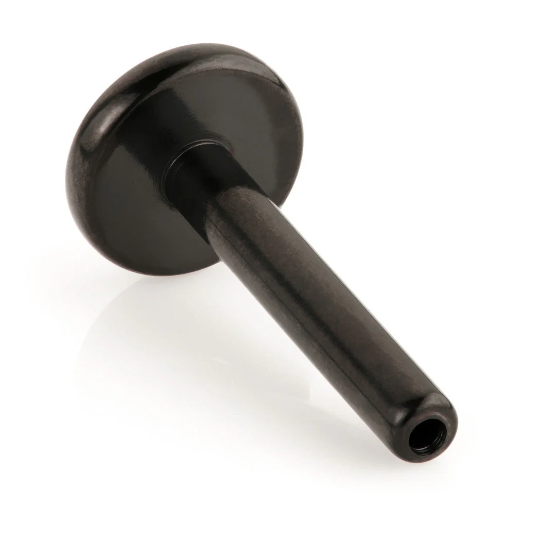 Ti Threadless Evil Black Labret Stem