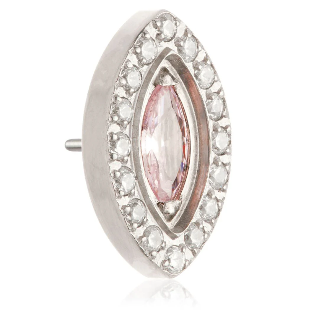 Ti Threadless Gem Surrounded Marquise Attachment - Image 3