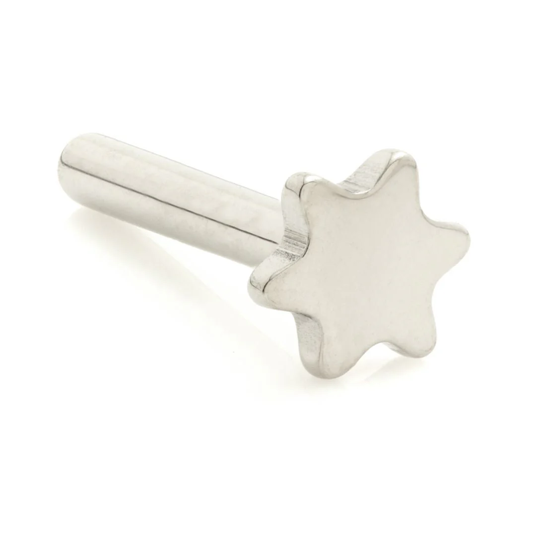 Ti Threadless Labret Stem with Star Base