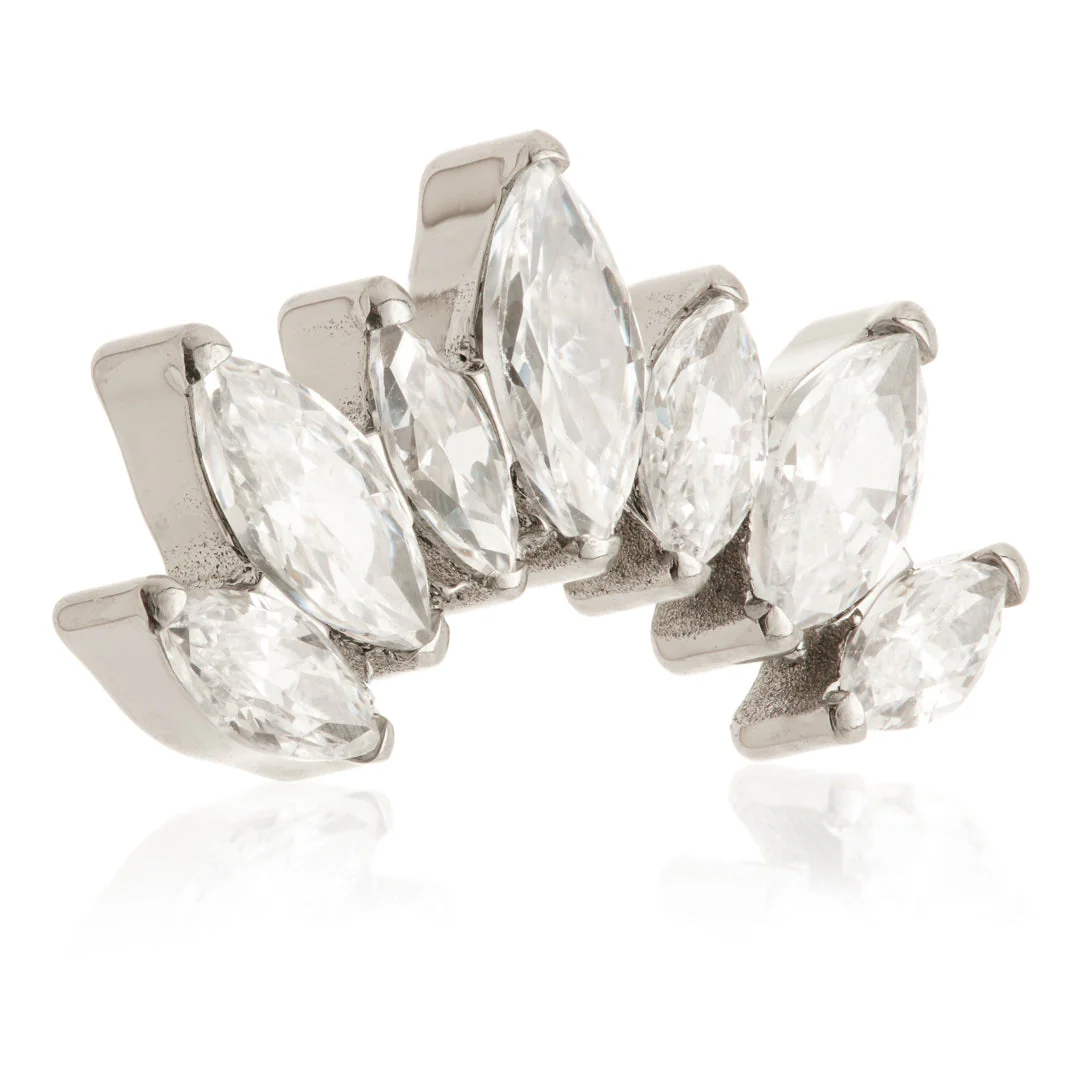 Ti Threadless Prong Jewelled Marquise Cluster Attachment - Image 8