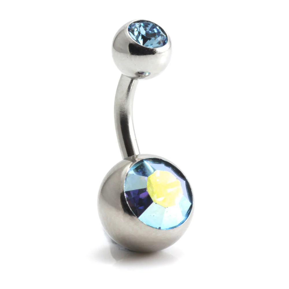 Titanium Baby External Thread Double Jewelled Navel - UK Made - Image 11