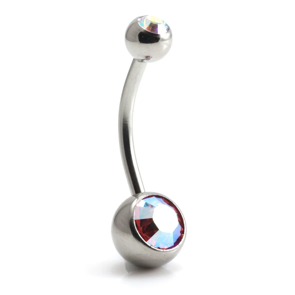 Titanium Baby External Thread Double Jewelled Navel - UK Made - Image 16