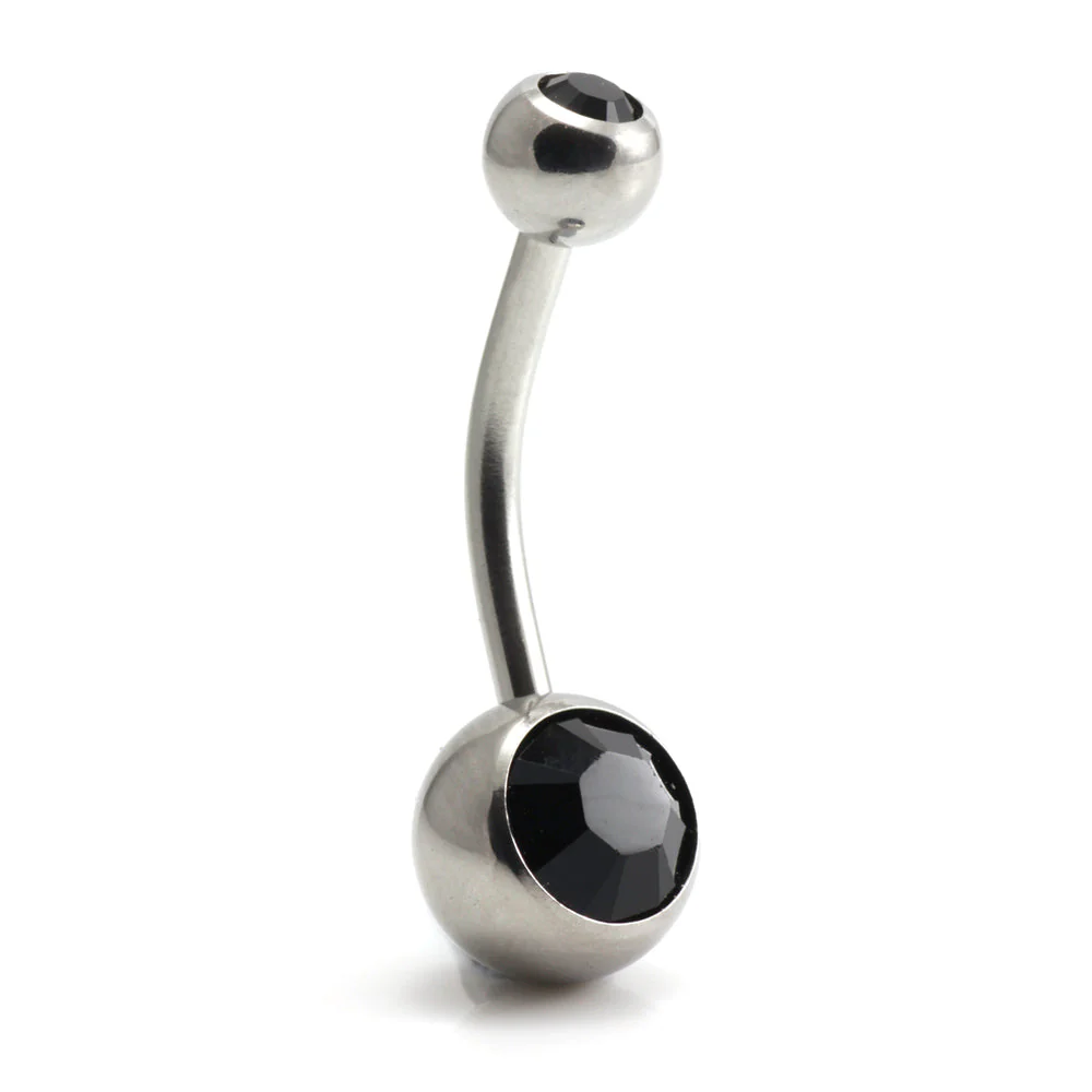 Titanium Baby External Thread Double Jewelled Navel - UK Made - Image 2
