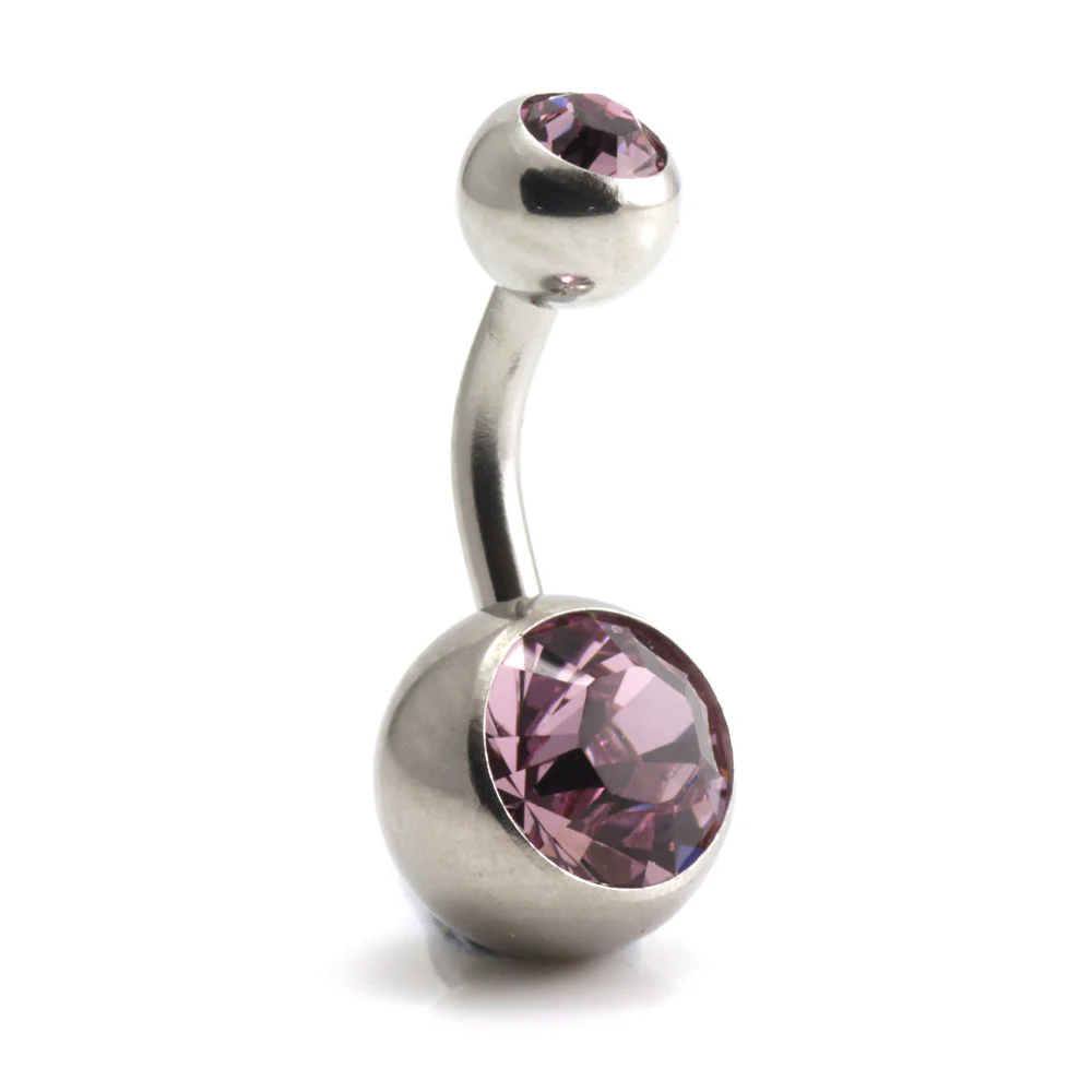 Titanium Baby External Thread Double Jewelled Navel - UK Made - Image 7