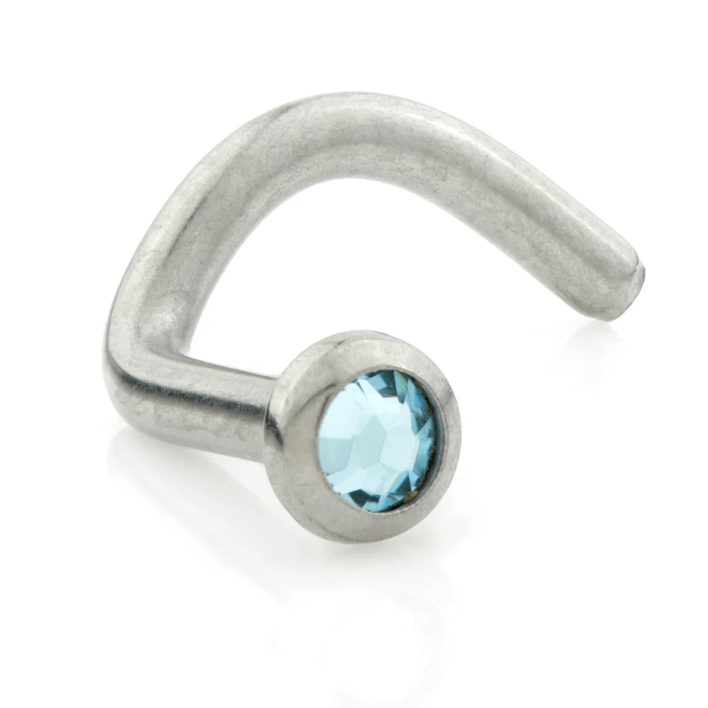 Titanium Disk Gem Nose Stud UK Made - Image 3