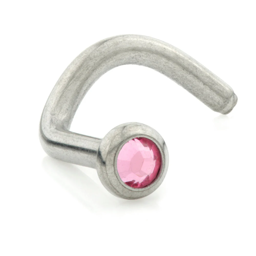 Titanium Disk Gem Nose Stud UK Made - Image 4