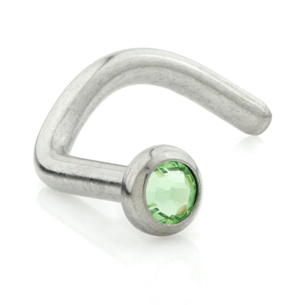 Titanium Disk Gem Nose Stud UK Made - Image 5