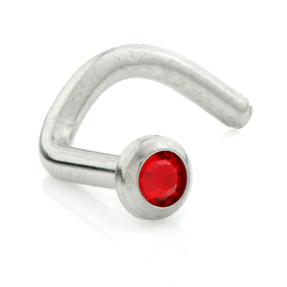 Titanium Disk Gem Nose Stud UK Made - Image 6