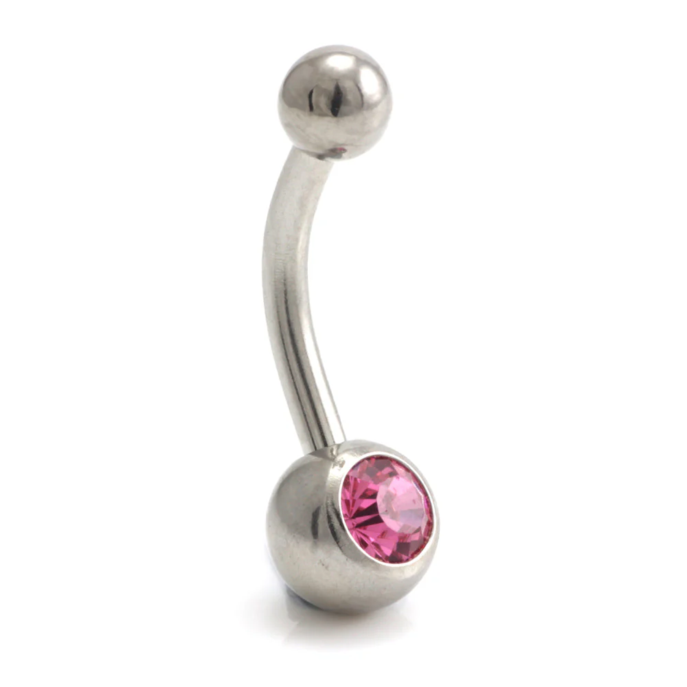 Titanium External Thread Baby Jewelled Navel - UK Made - Image 12