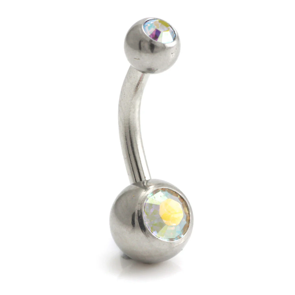 Titanium External Thread Baby Jewelled Navel - UK Made - Image 6