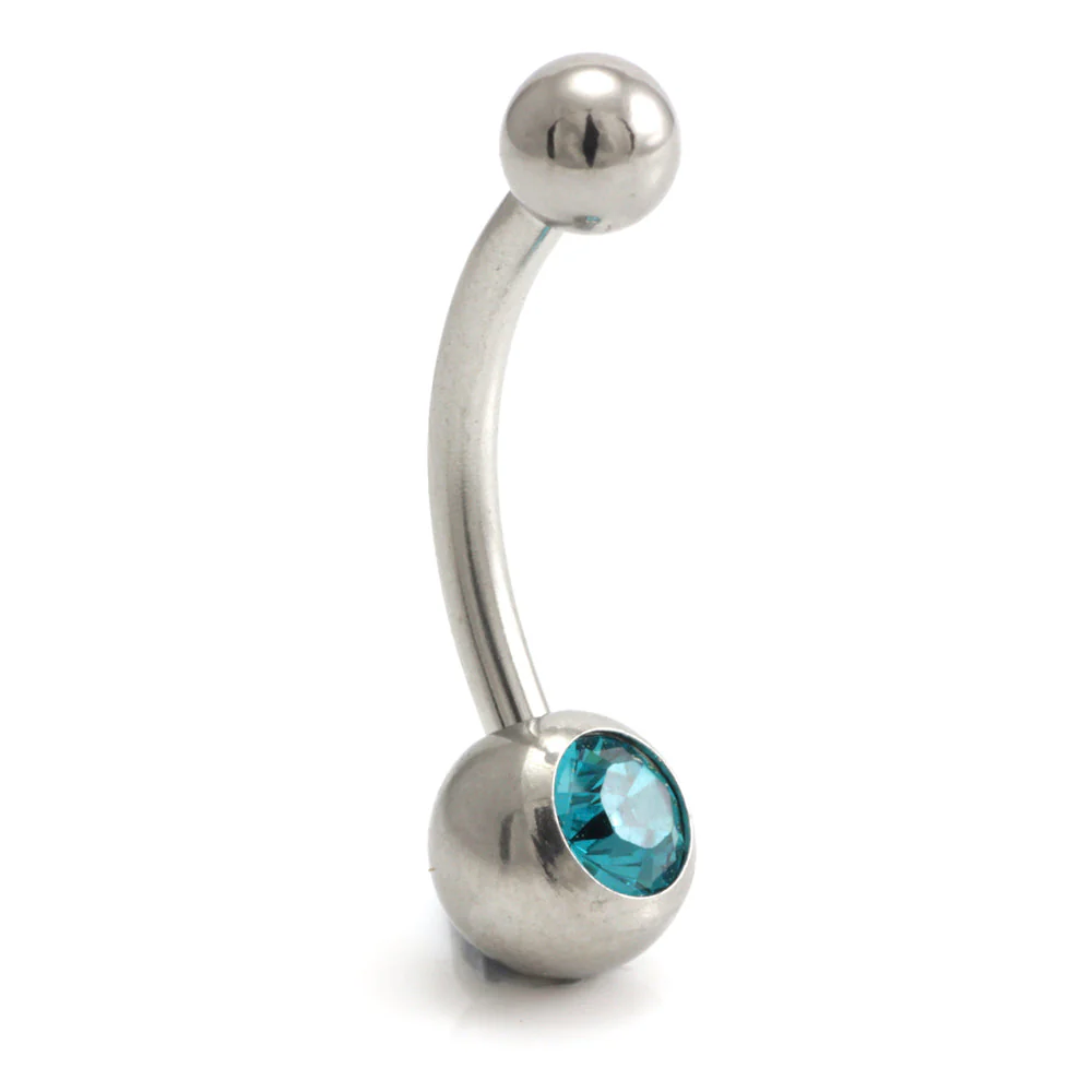 Titanium External Thread Baby Jewelled Navel - UK Made - Image 9