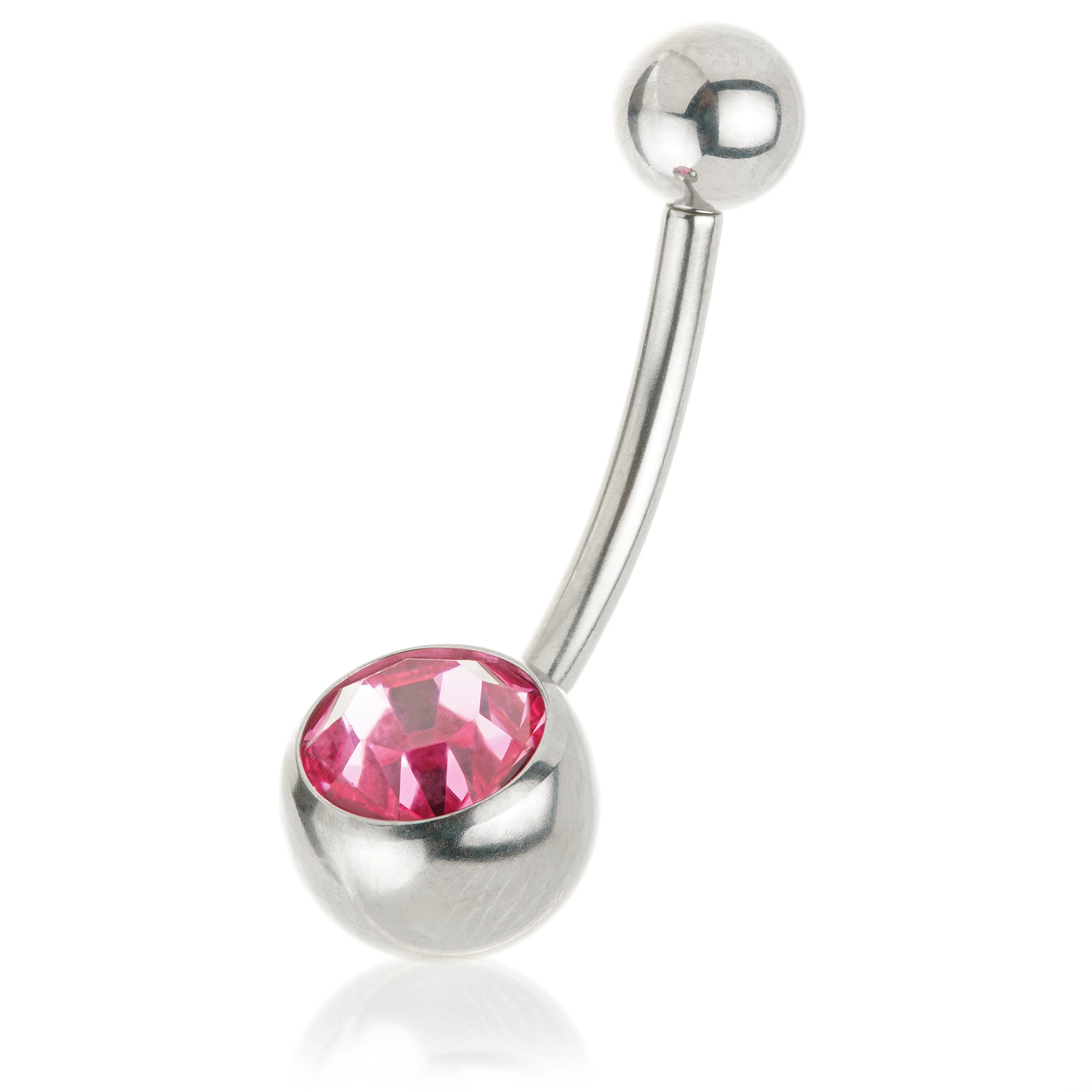 Titanium Internal Jewelled Navel Bar With 0.9mm Thread - UK Made - Image 2