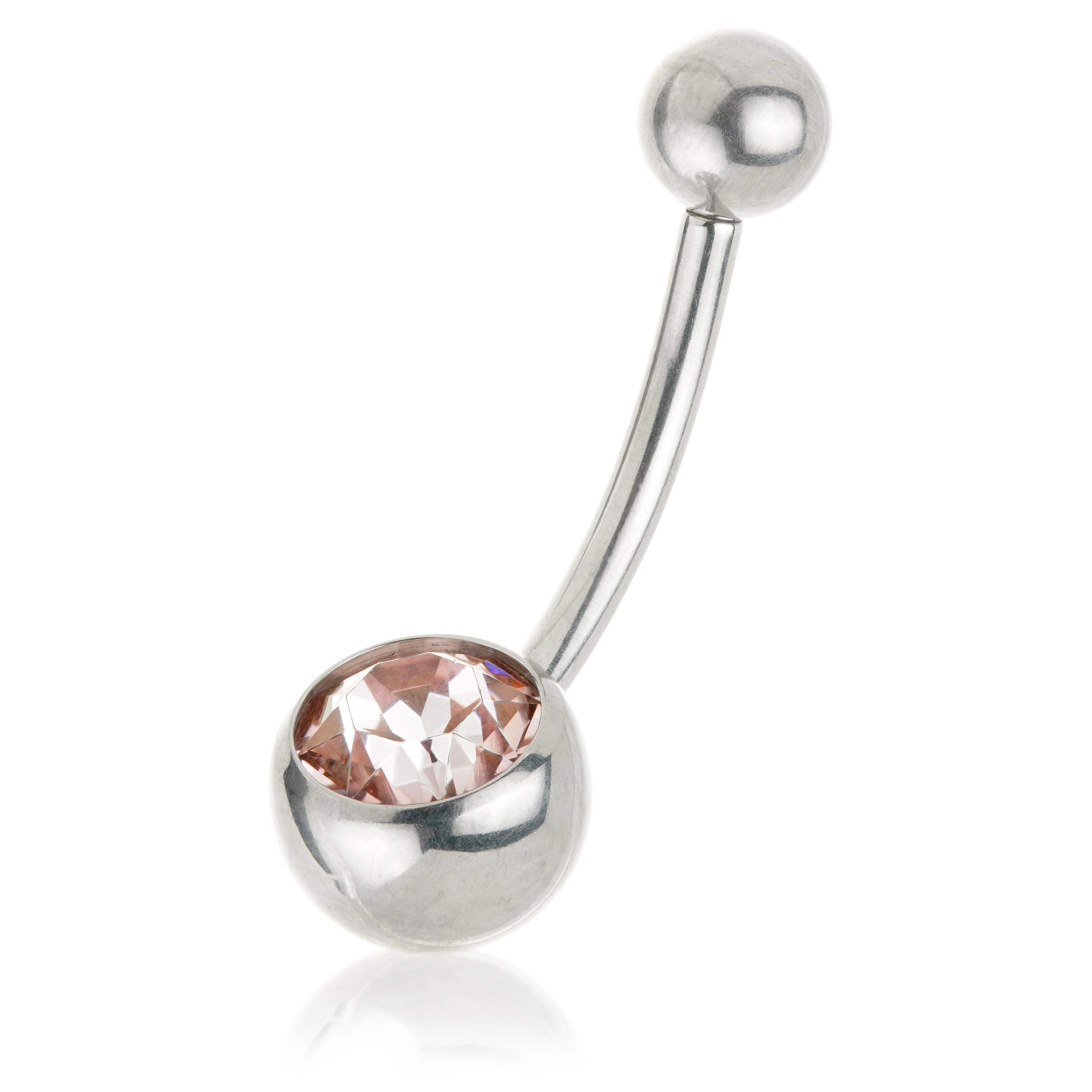 Titanium Internal Jewelled Navel Bar With 0.9mm Thread - UK Made - Image 3