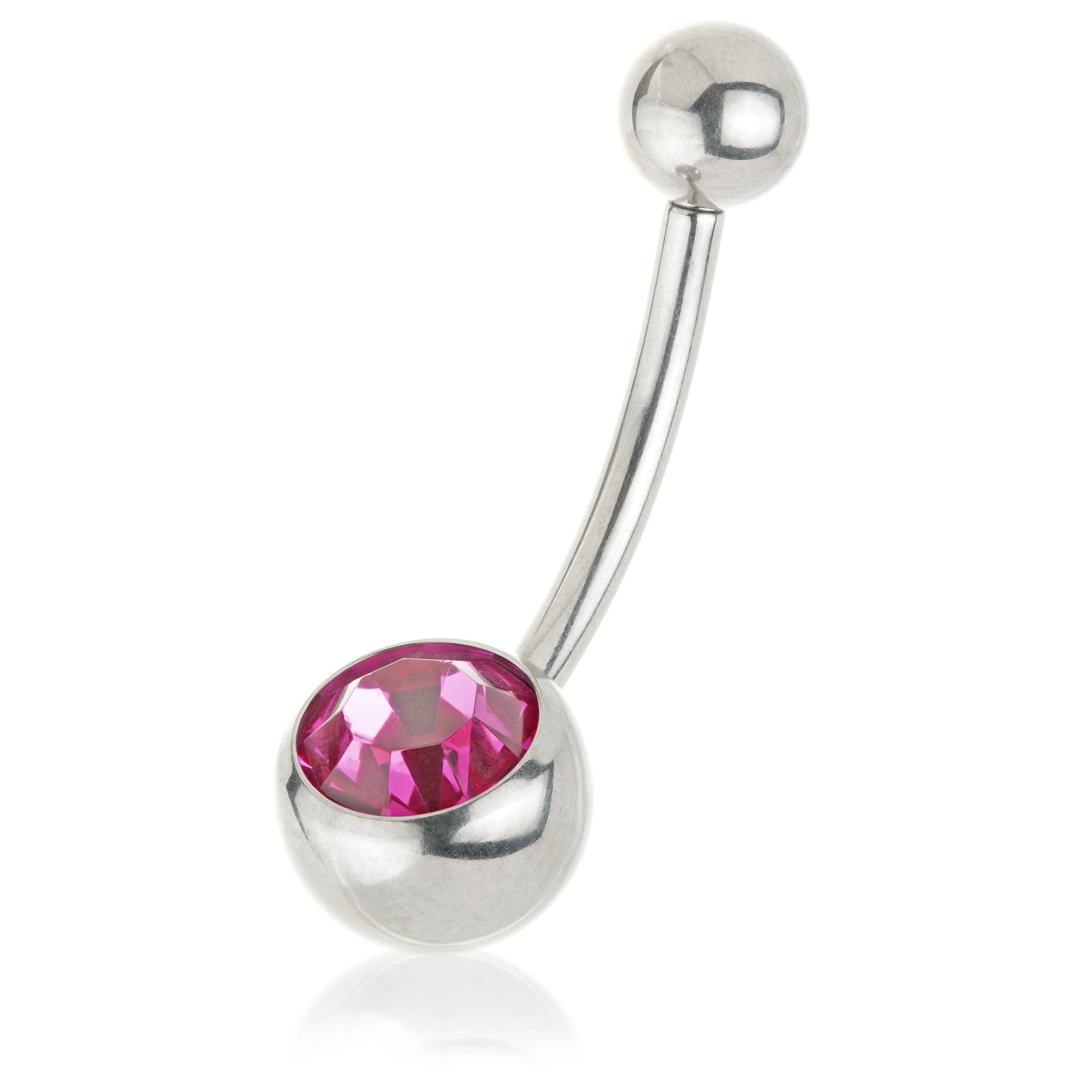 Titanium Internal Jewelled Navel Bar With 0.9mm Thread - UK Made - Image 4