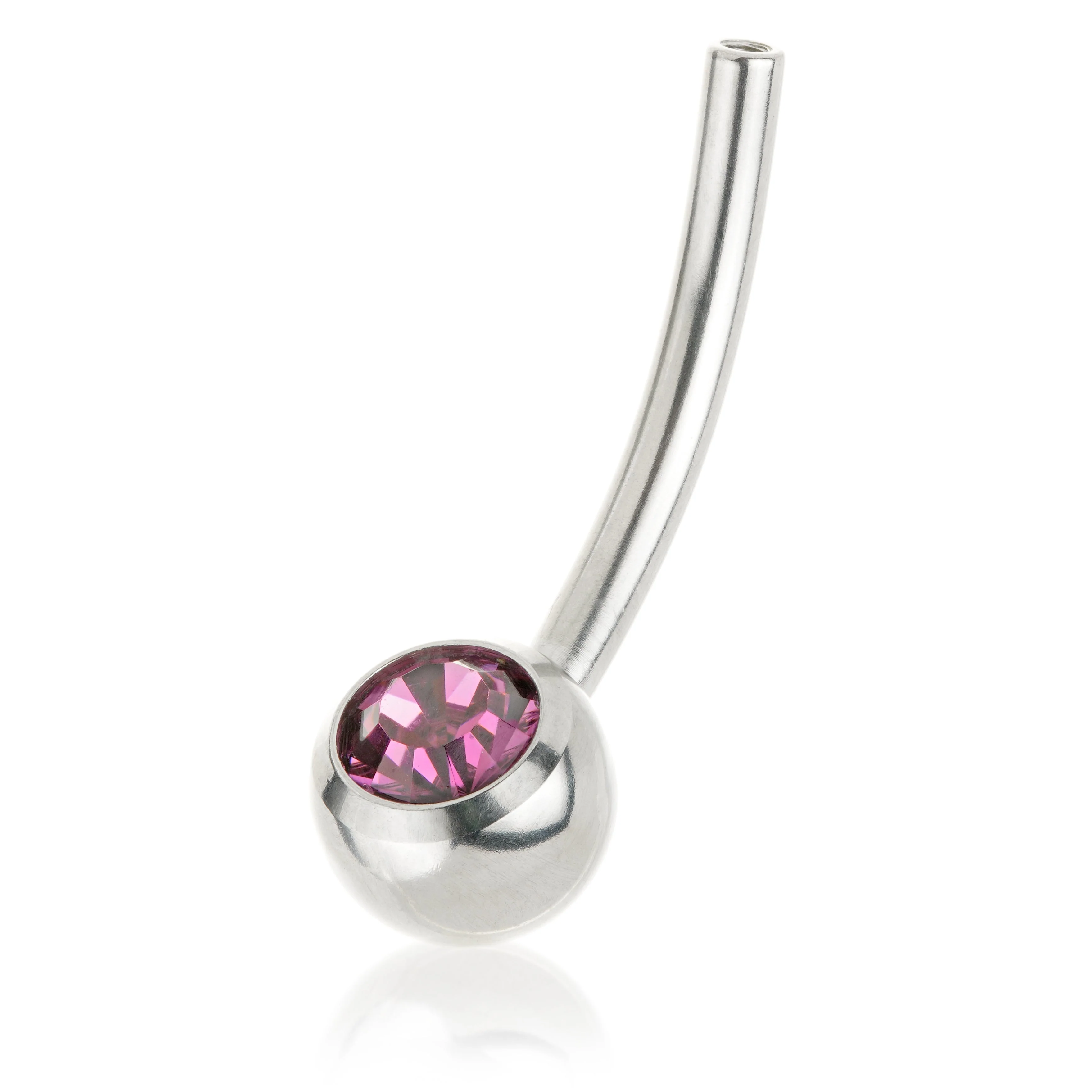 Titanium Internal Thread Jewelled Baby Navel Stem With 0.9mm Thread - UK Made - Image 4