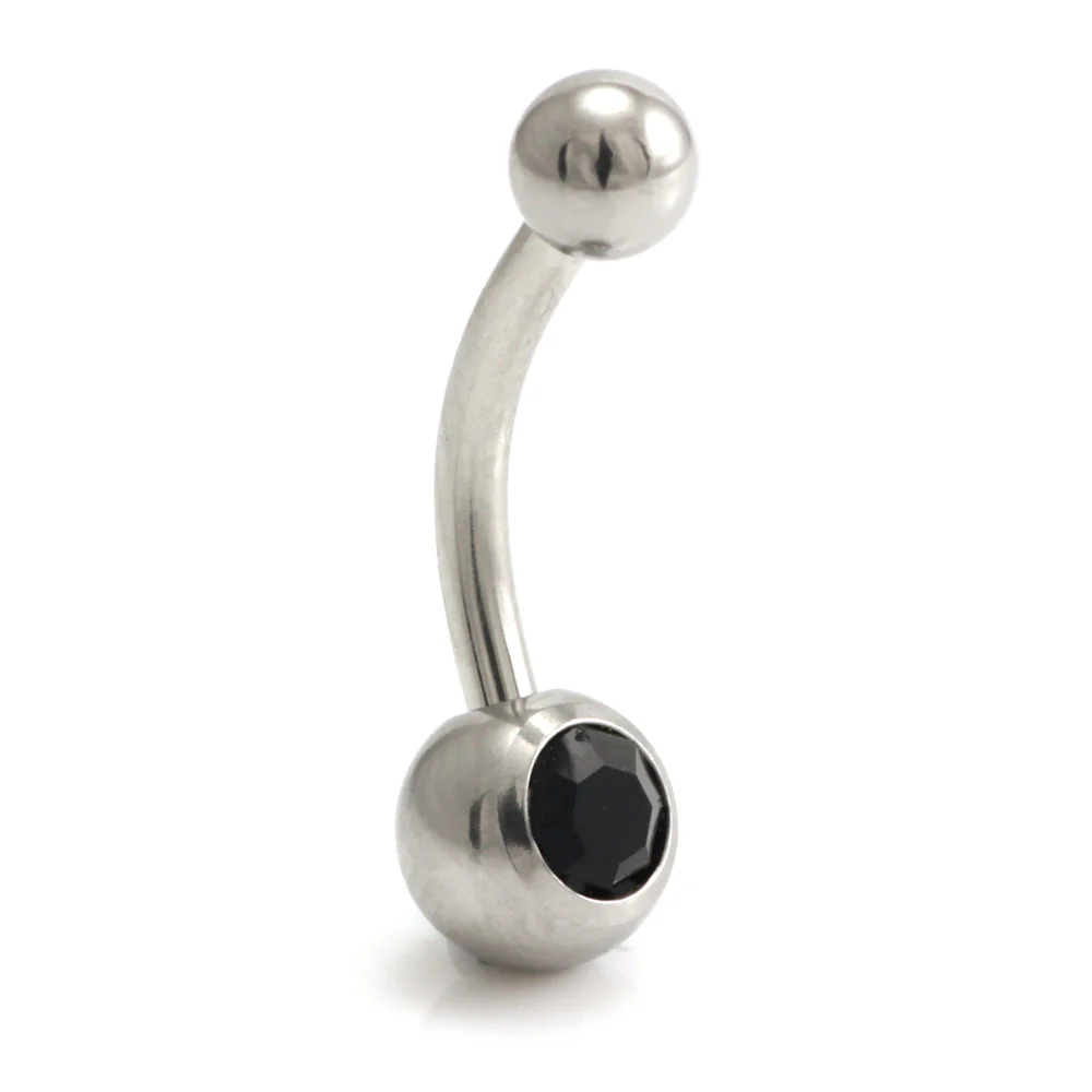 Titanium Internal Thread Single Jewelled Baby Navel - UK Made - Image 5