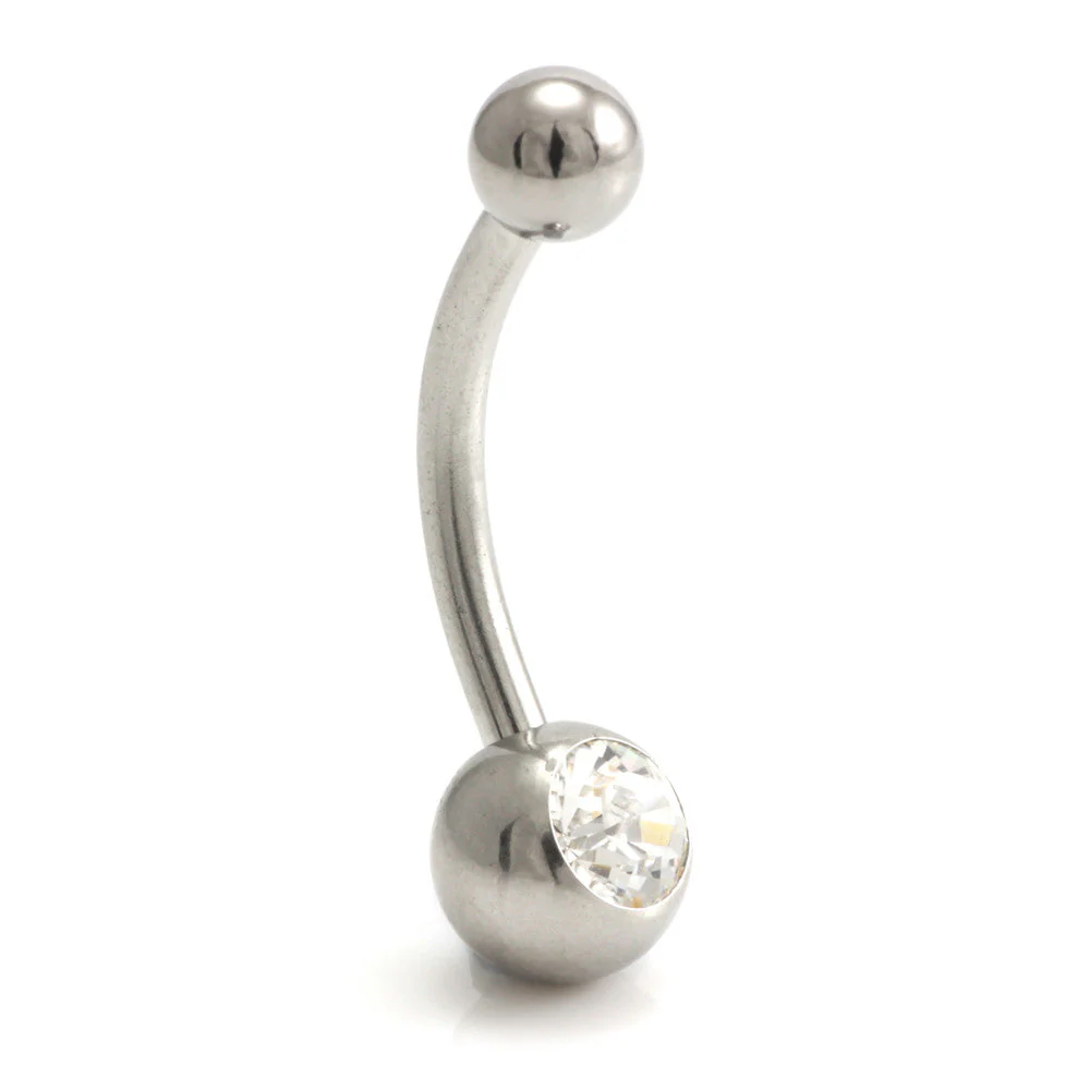 Titanium Internal Thread Single Jewelled Baby Navel - UK Made - Image 7