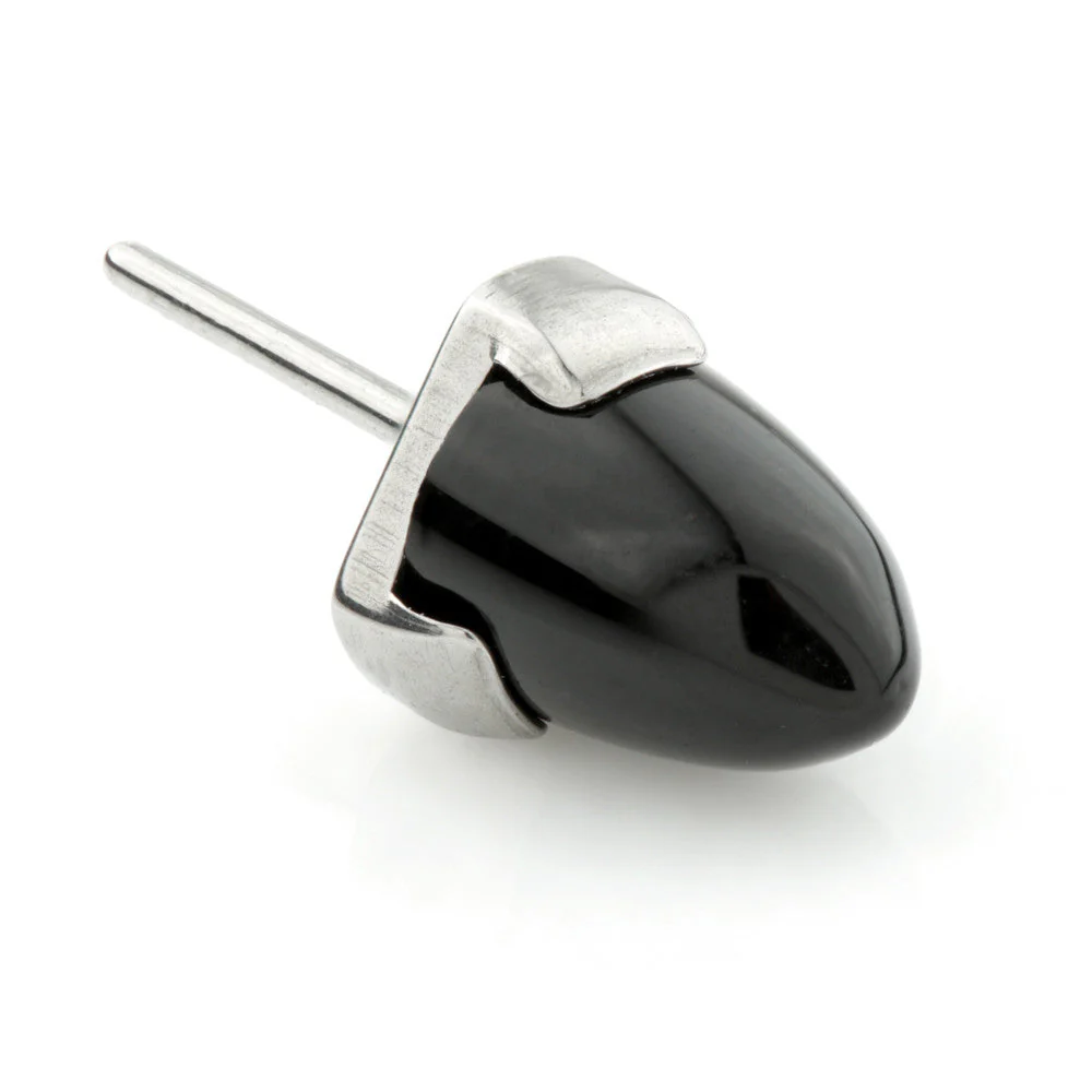 Titanium Threadless Black Onyx Attachment