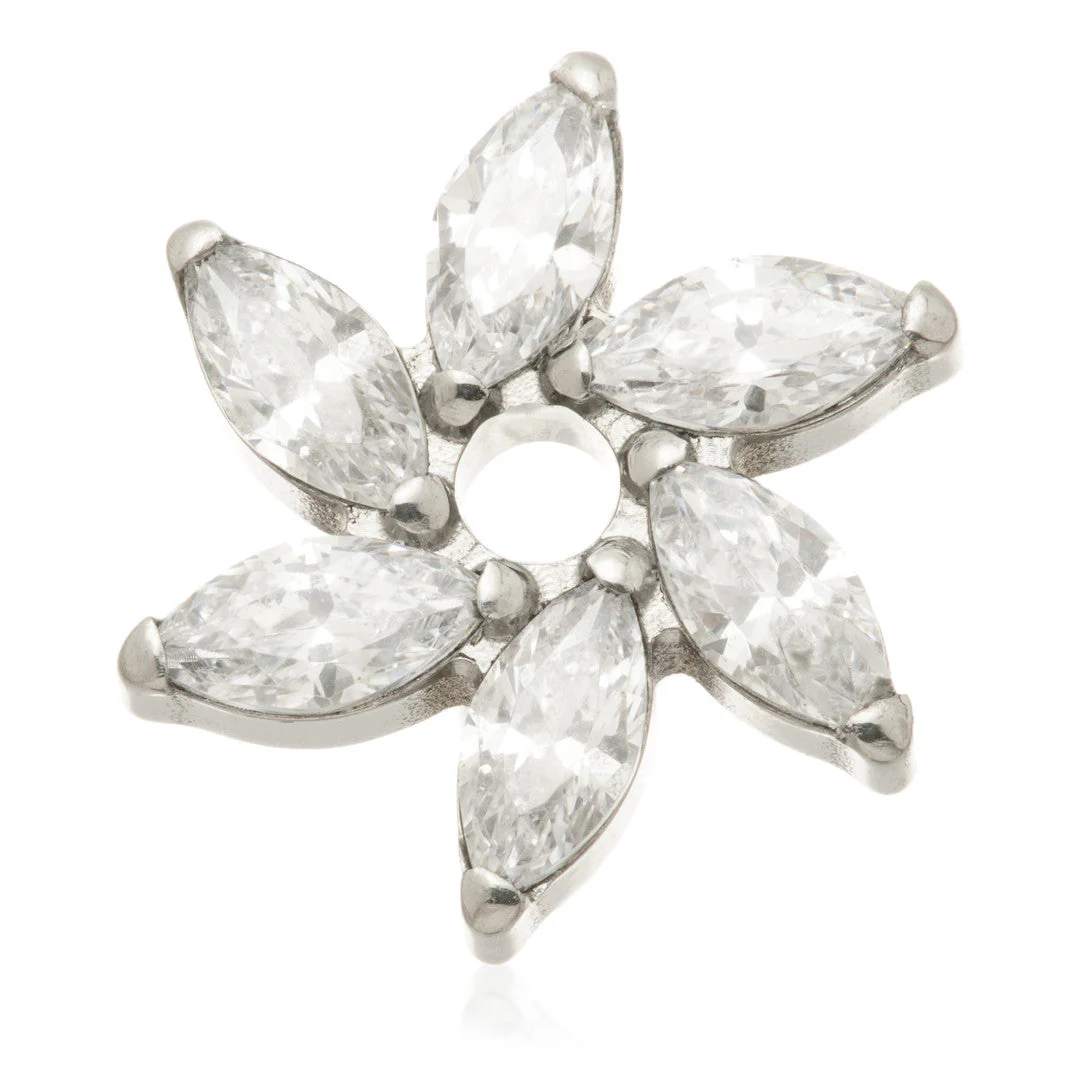Titanium Threadless Windmill Marquise Attachment - CR