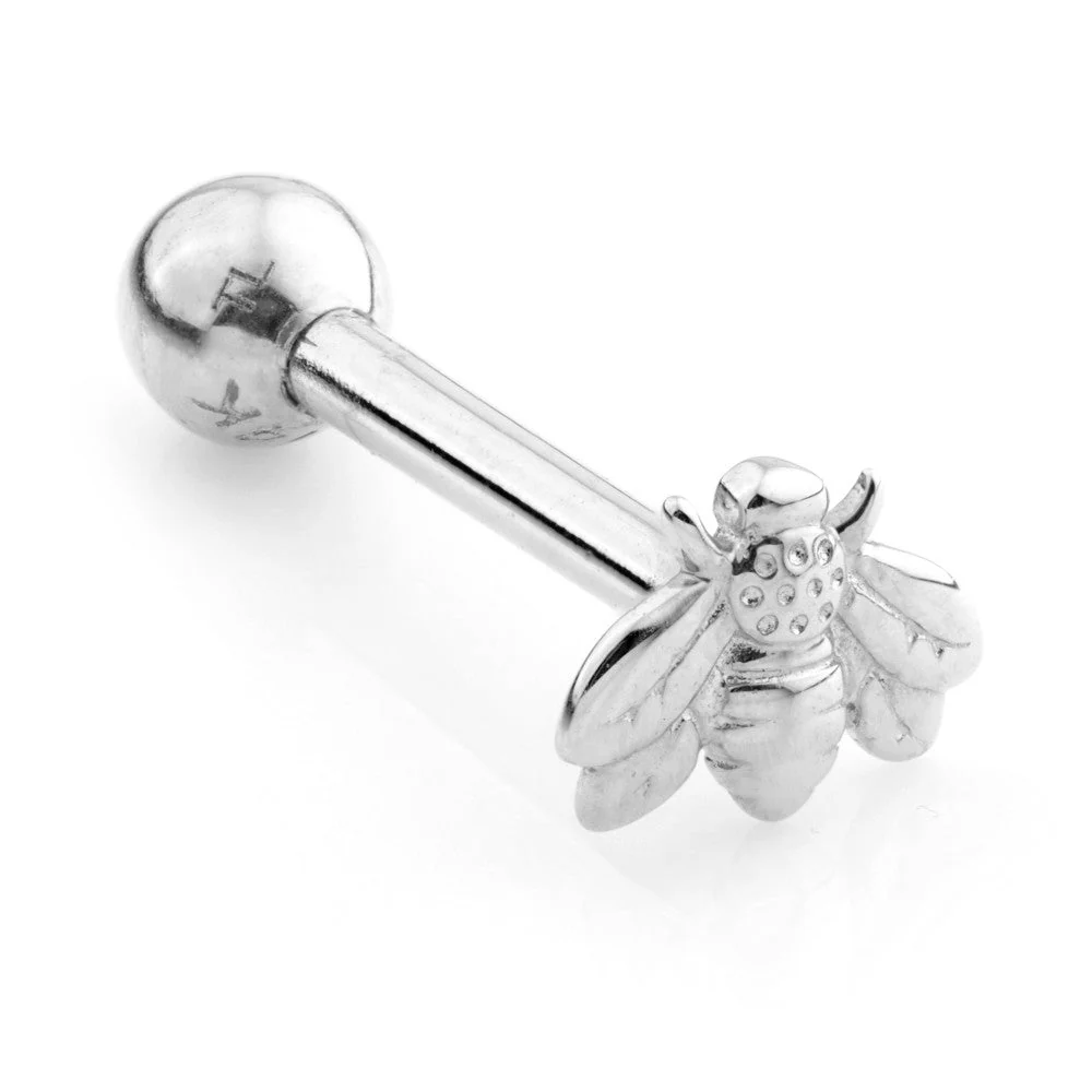 TL - 14 Carat Gold Bee Cartilage Bar - Image 2