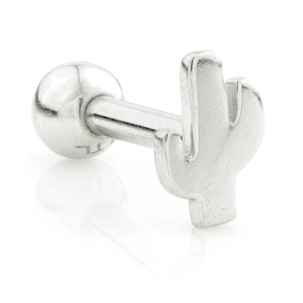 TL - 14 Carat Gold Cactus Cartilage Bar - Image 2