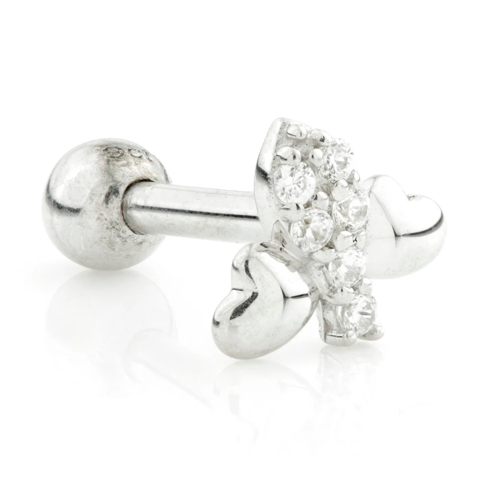 TL - 14 Carat Gold Jewelled Bee Cartilage Bar - Image 2