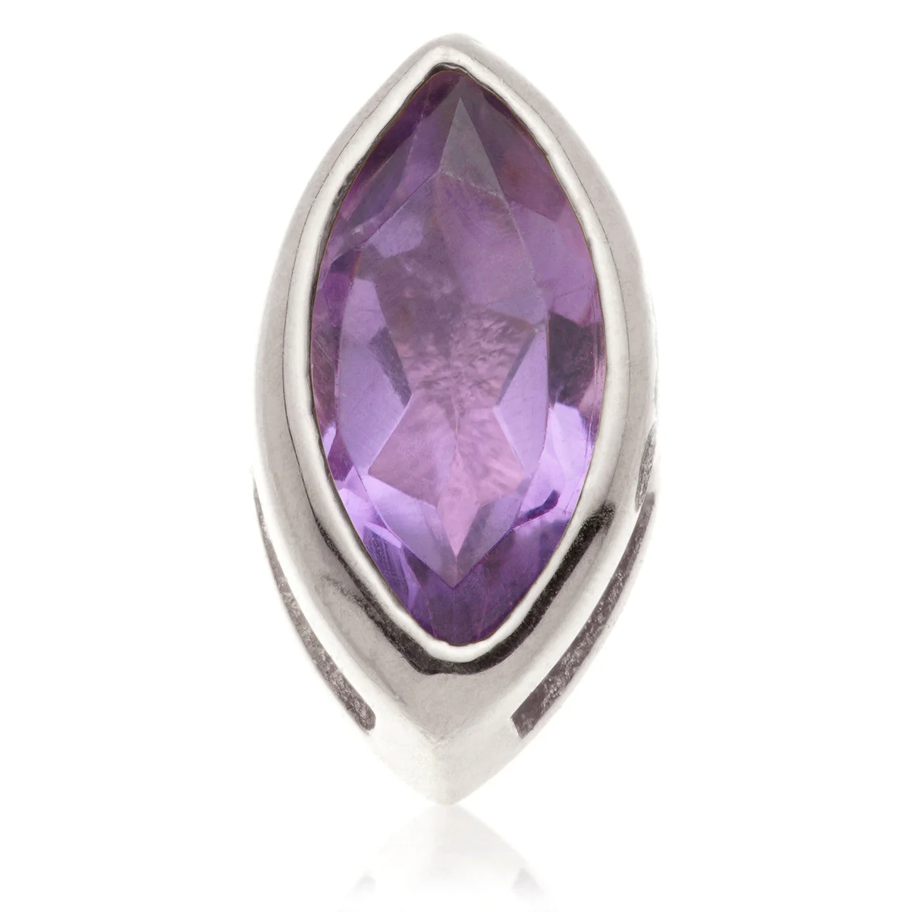 TL - 14ct Gold Internal Amethyst Marquise Attachment