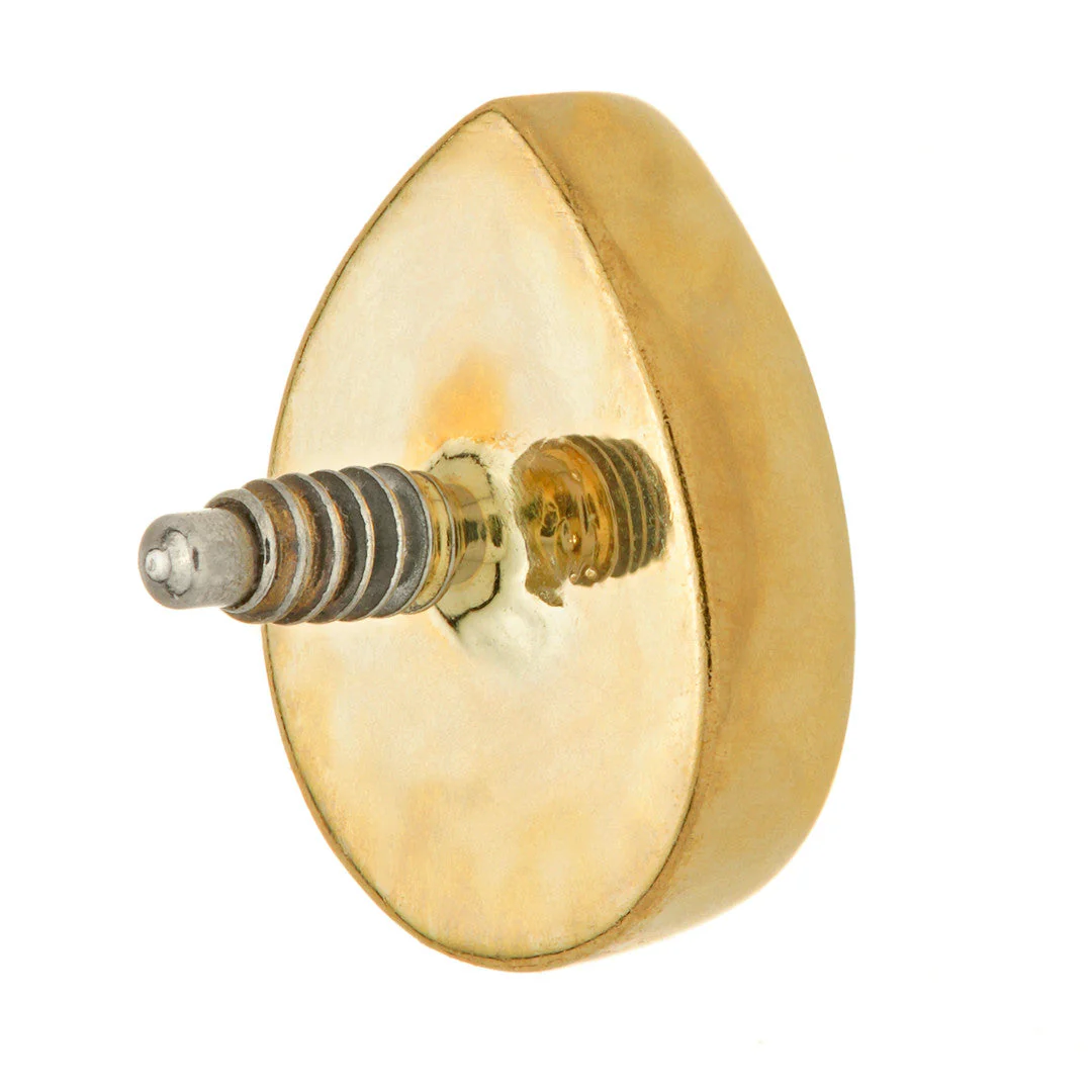 TL - 14ct Gold Internal Black Agate Cabochon Pear Attachment - Image 6