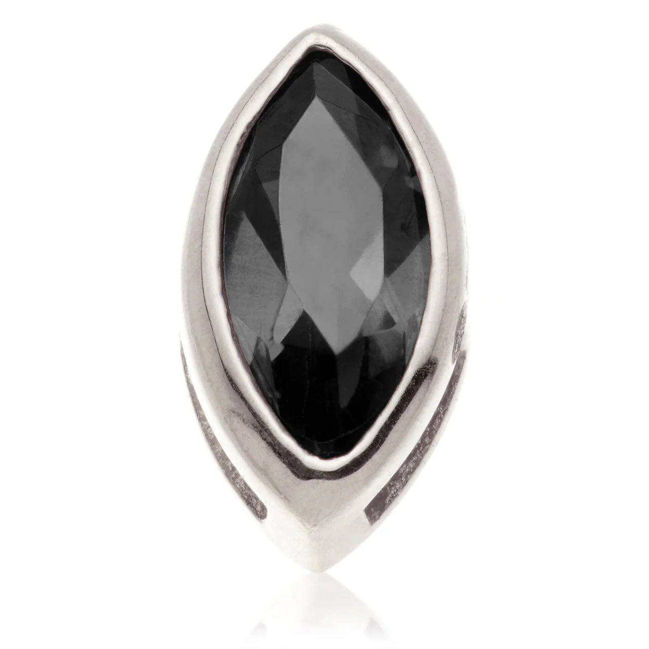 TL - 14ct Gold Internal Black Diamond Marquise Attachment - Image 5