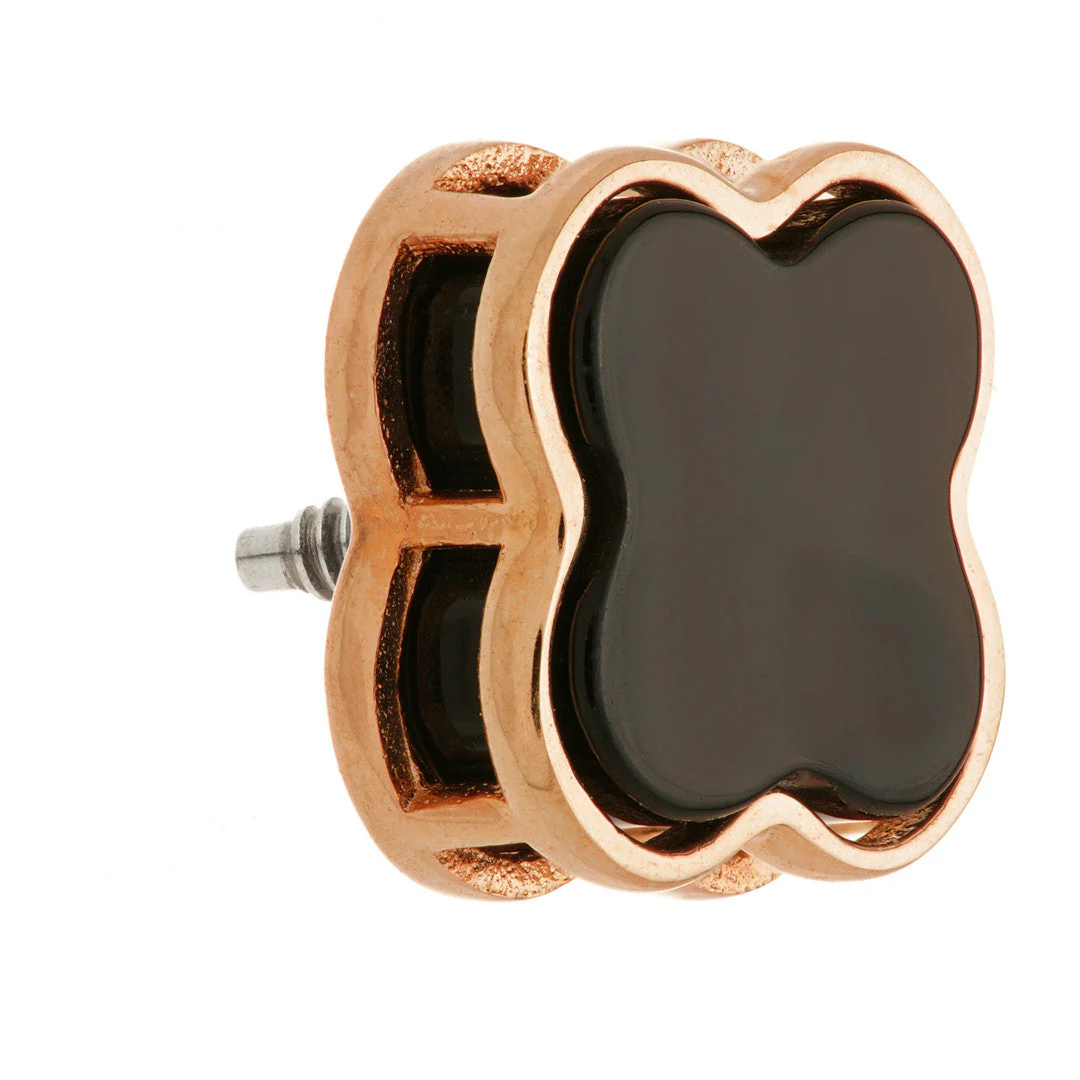 TL - 14ct Gold Internal Black Onyx Clover Attachment - Image 4