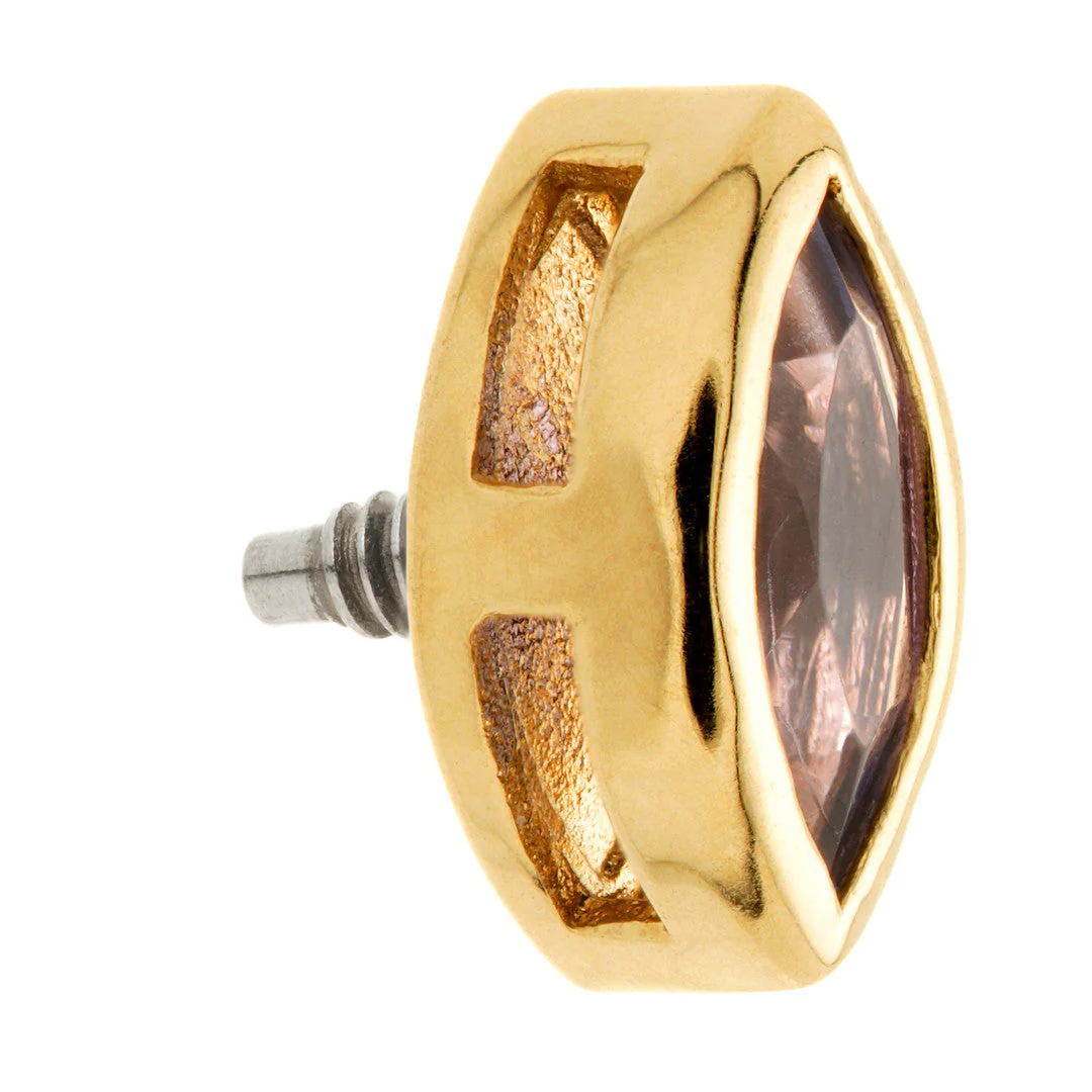 TL - 14ct Gold Internal Iolite Marquise Attachment - Image 2
