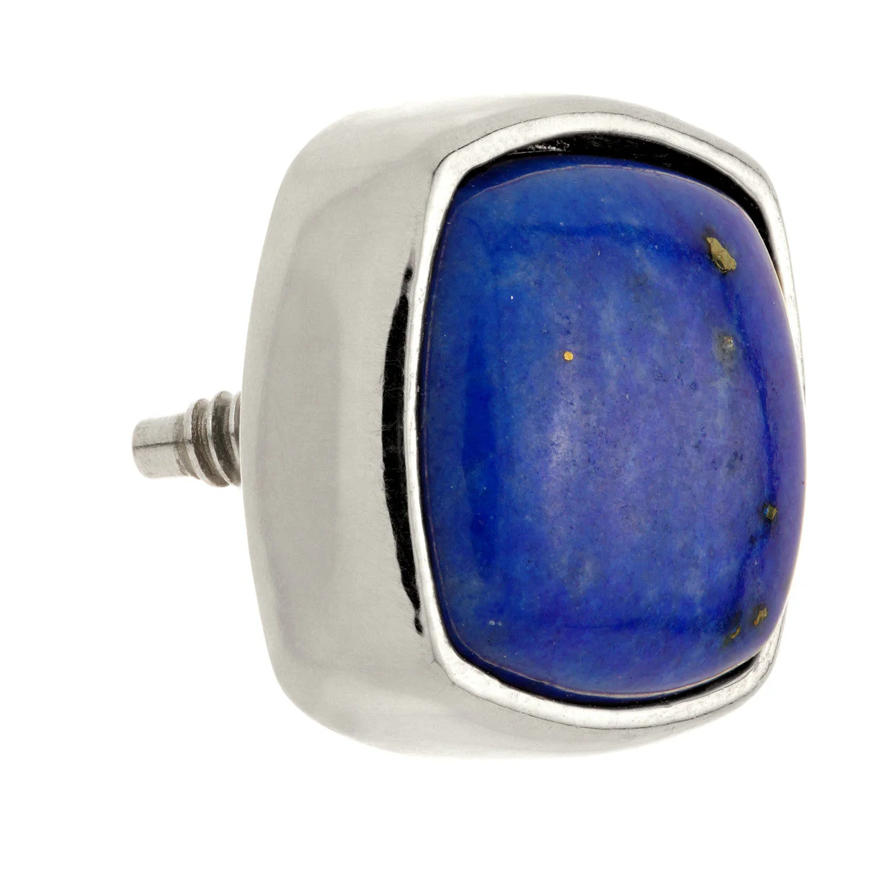 TL - 14ct Gold Internal Lapis Cabochon Cushion Attachment - Image 2
