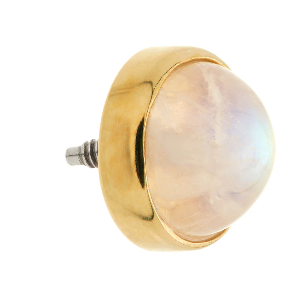 TL - 14ct Gold Internal Moonstone Cabochon Round Attachment - Image 3