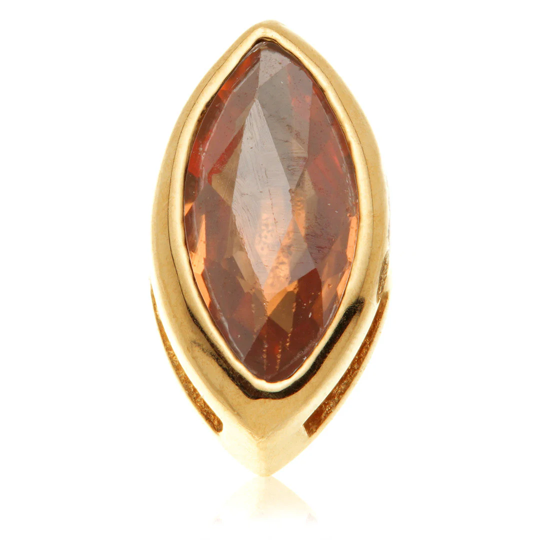 TL - 14ct Gold Internal Multi Sapphire Marquise Attachment