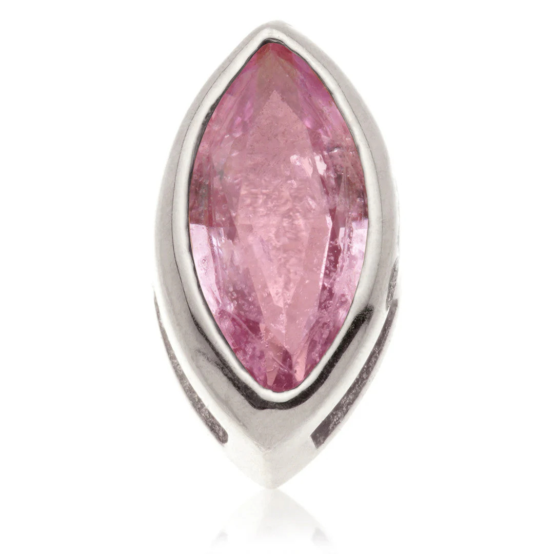 TL - 14ct Gold Internal Multi Sapphire Marquise Attachment - Image 3