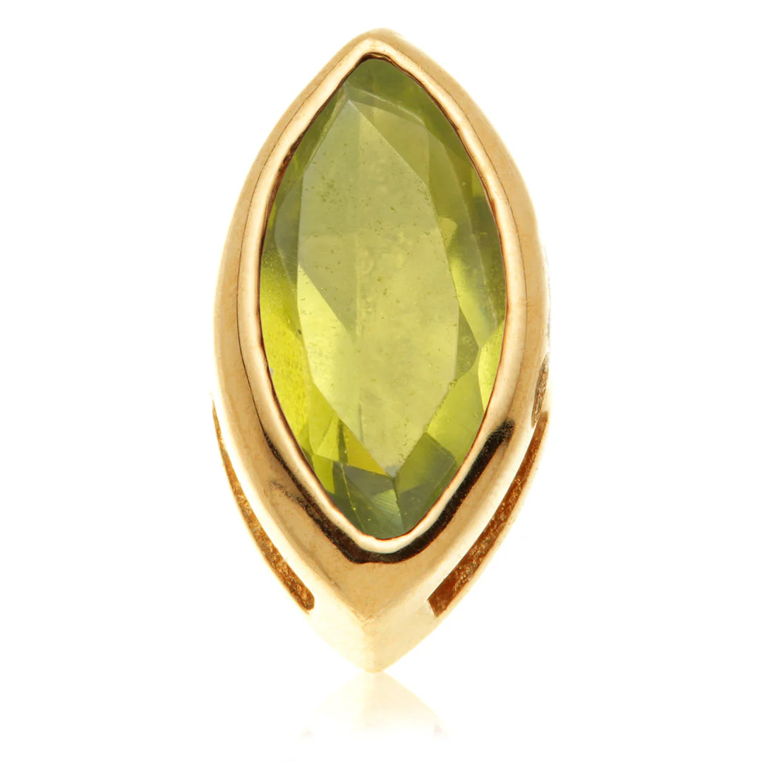 TL - 14ct Gold Internal Multi Tourmaline Marquise Attachment - Image 11