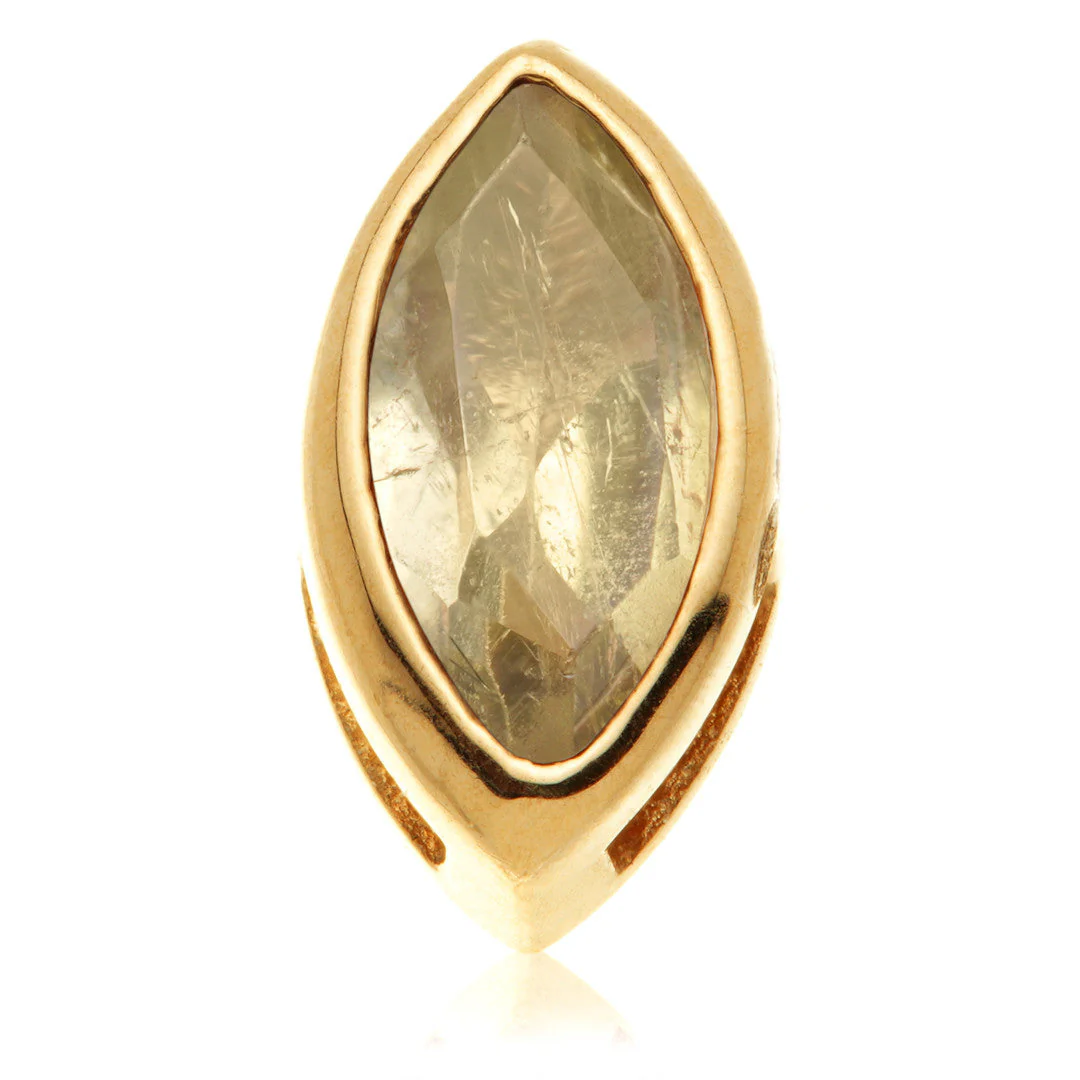 TL - 14ct Gold Internal Multi Tourmaline Marquise Attachment - Image 2