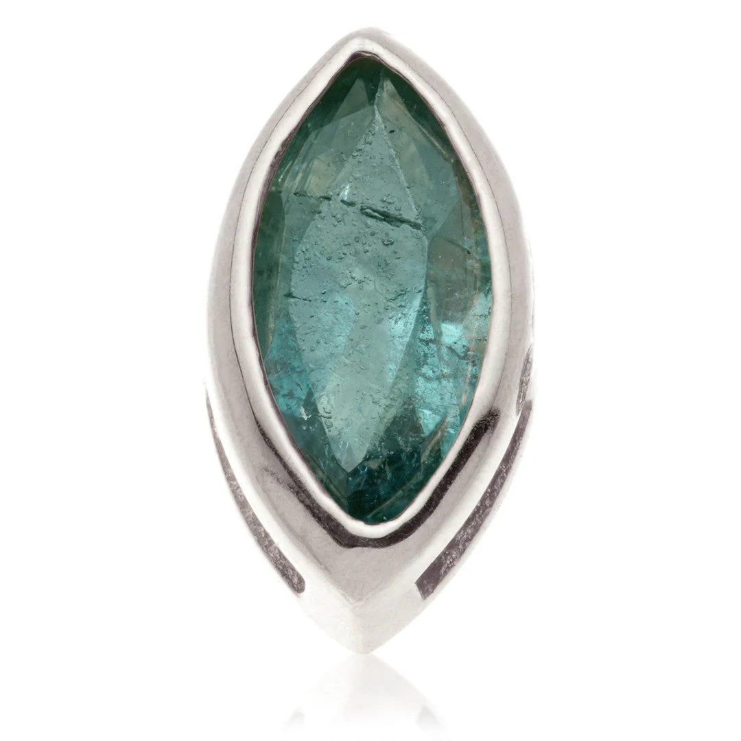 TL - 14ct Gold Internal Multi Tourmaline Marquise Attachment - Image 6