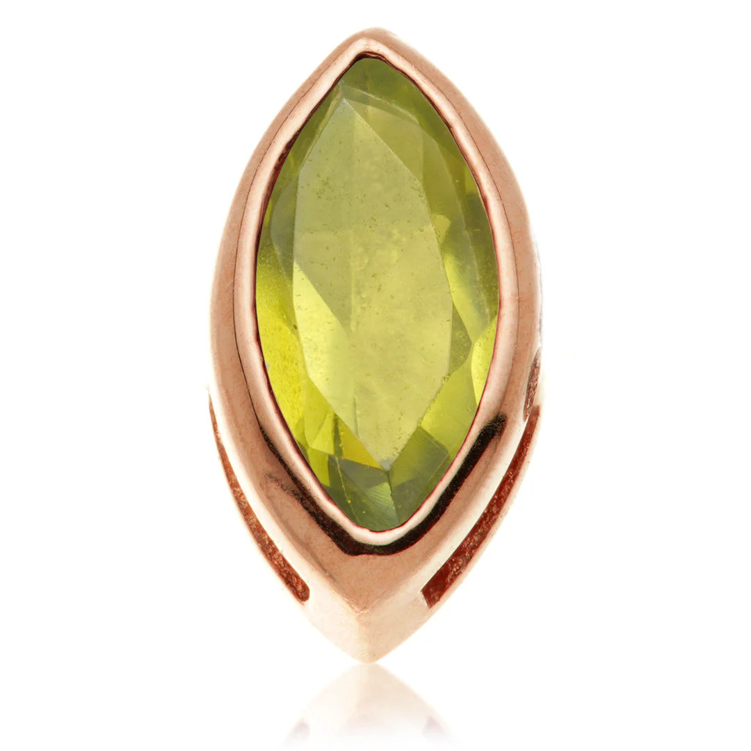 TL - 14ct Gold Internal Multi Tourmaline Marquise Attachment - Image 8