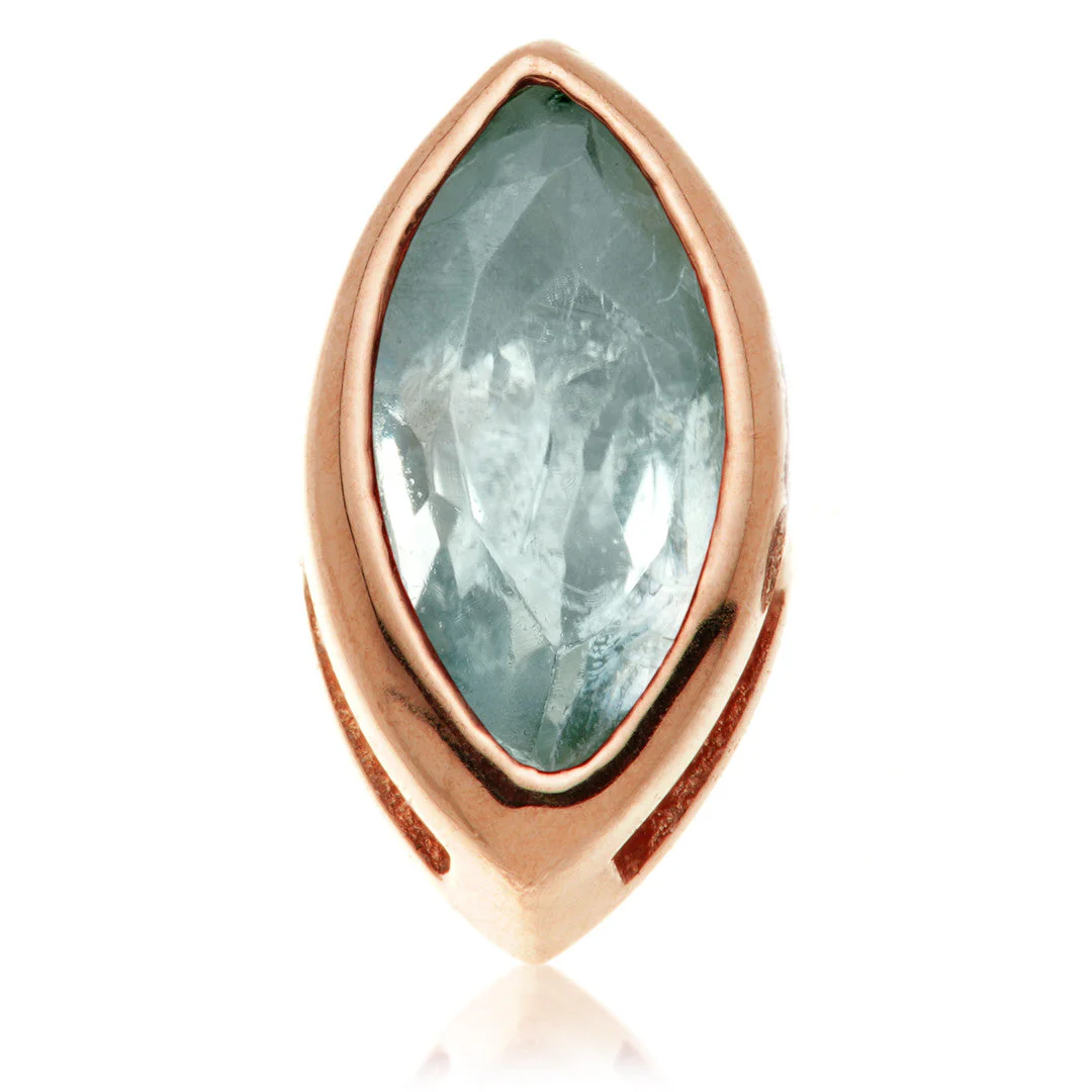 TL - 14ct Gold Internal Multi Tourmaline Marquise Attachment - Image 9
