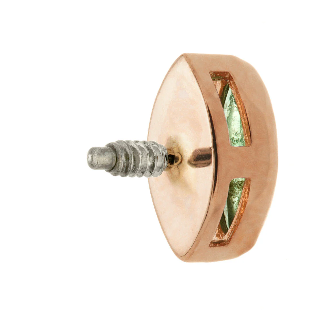 TL - 14ct Gold Internal Peridot Marquise Attachment - Image 9