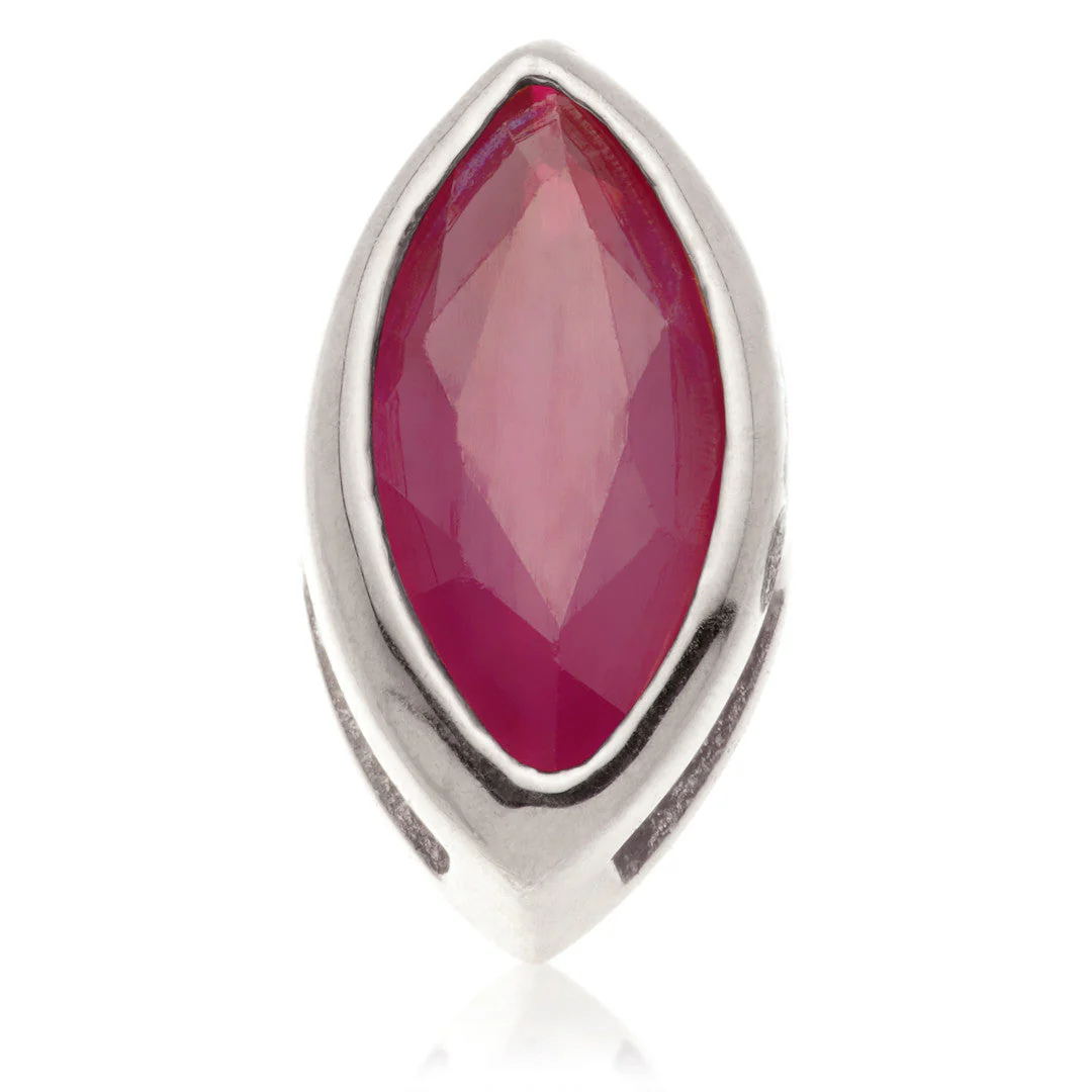 TL - 14ct Gold Internal Ruby Marquise Attachment - Image 5
